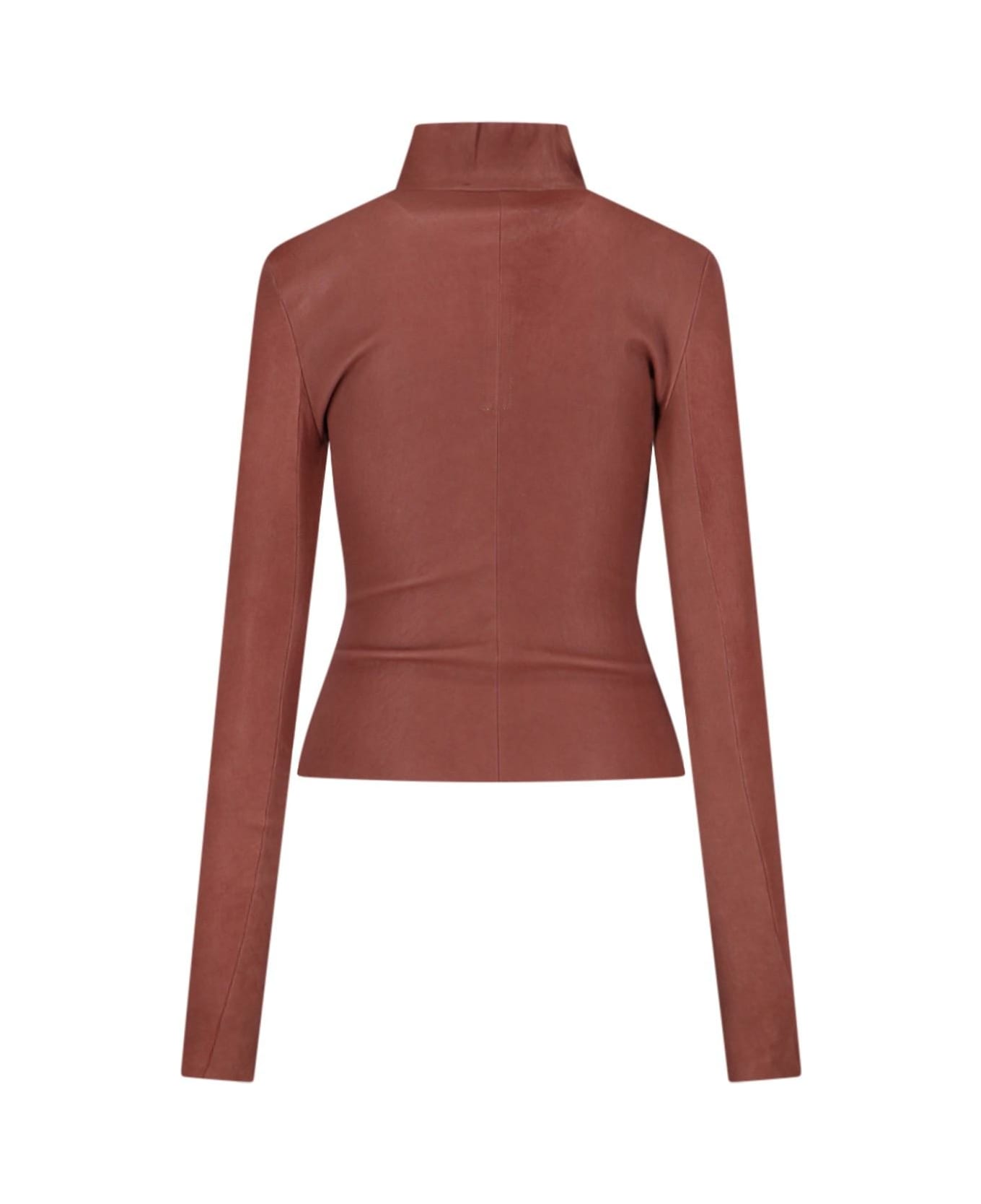 Rick Owens 
gary
 Crop Biker Jacket - Red