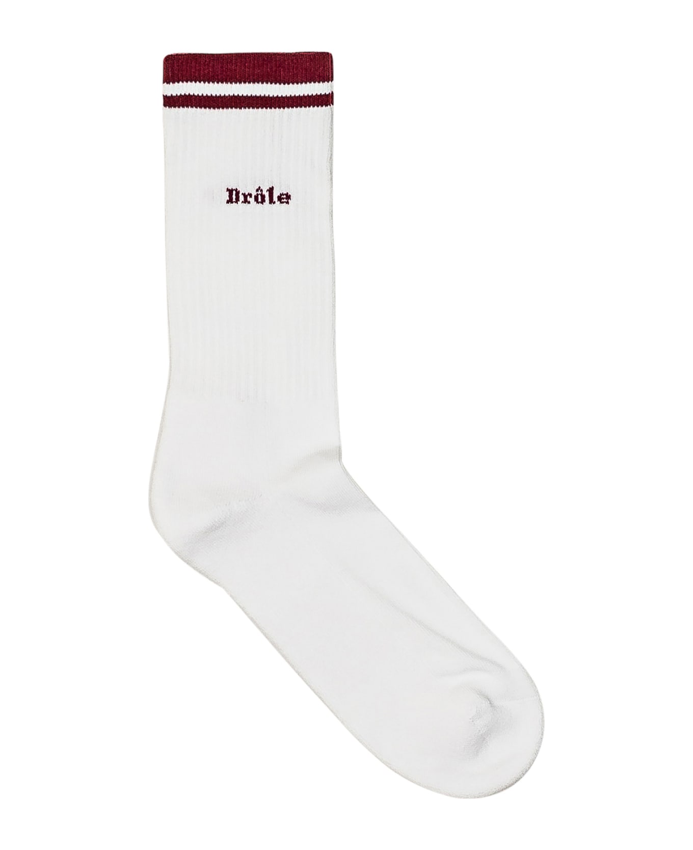 Drôle de Monsieur Socks With Logo - BORDEAUX 靴下