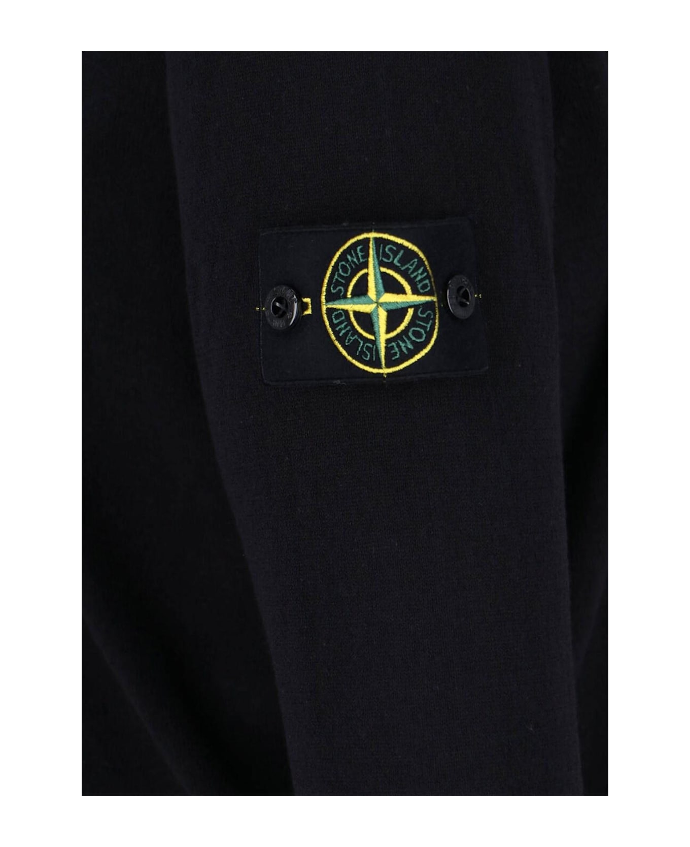Stone Island Logo Crew Neck Sweater - Blu