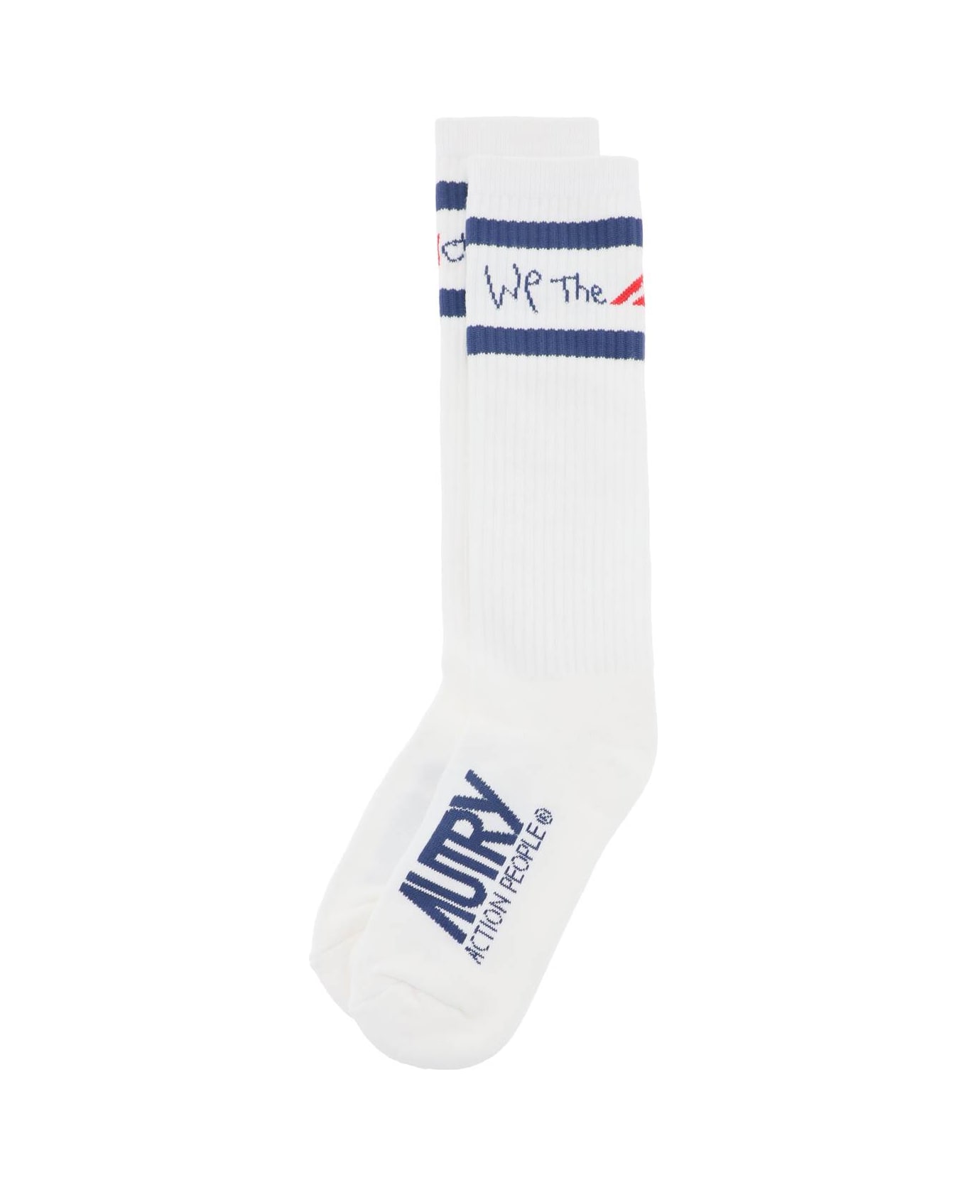 Autry Sock With Logo - ACT PRT (White)