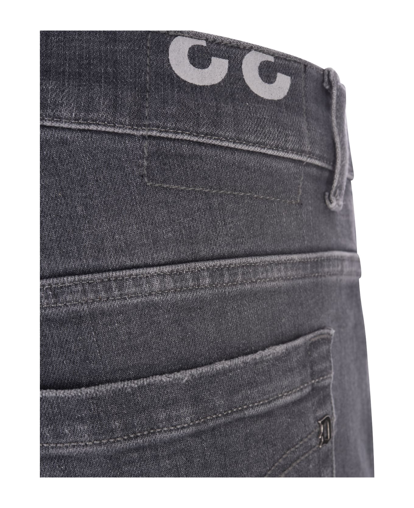 Dondup George Skinny Fit Jeans In Grey Stretch Denim - Grey