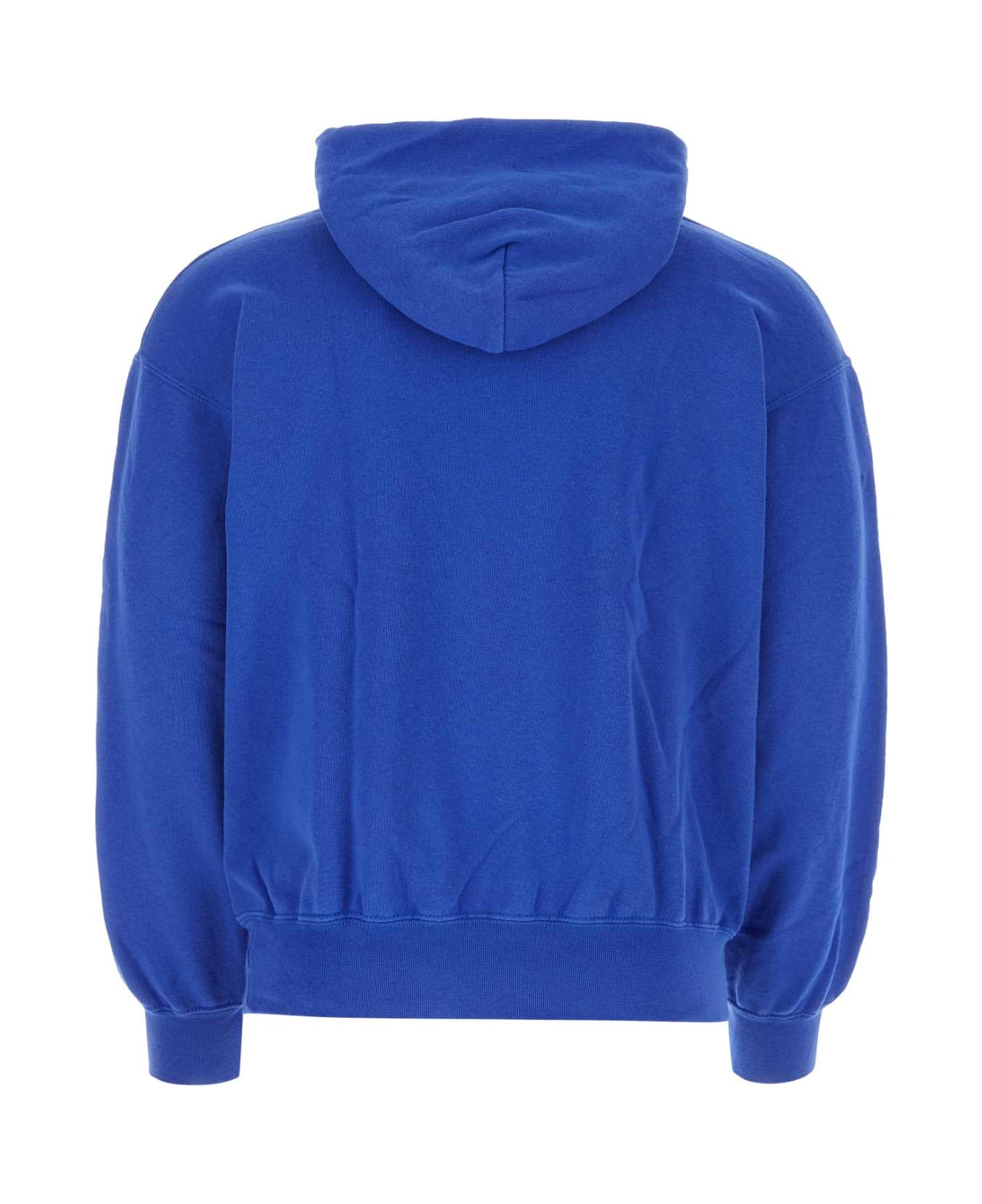 Wild Donkey Electric Blue Cotton Blend Sweatshirt - ROYBLU フリース