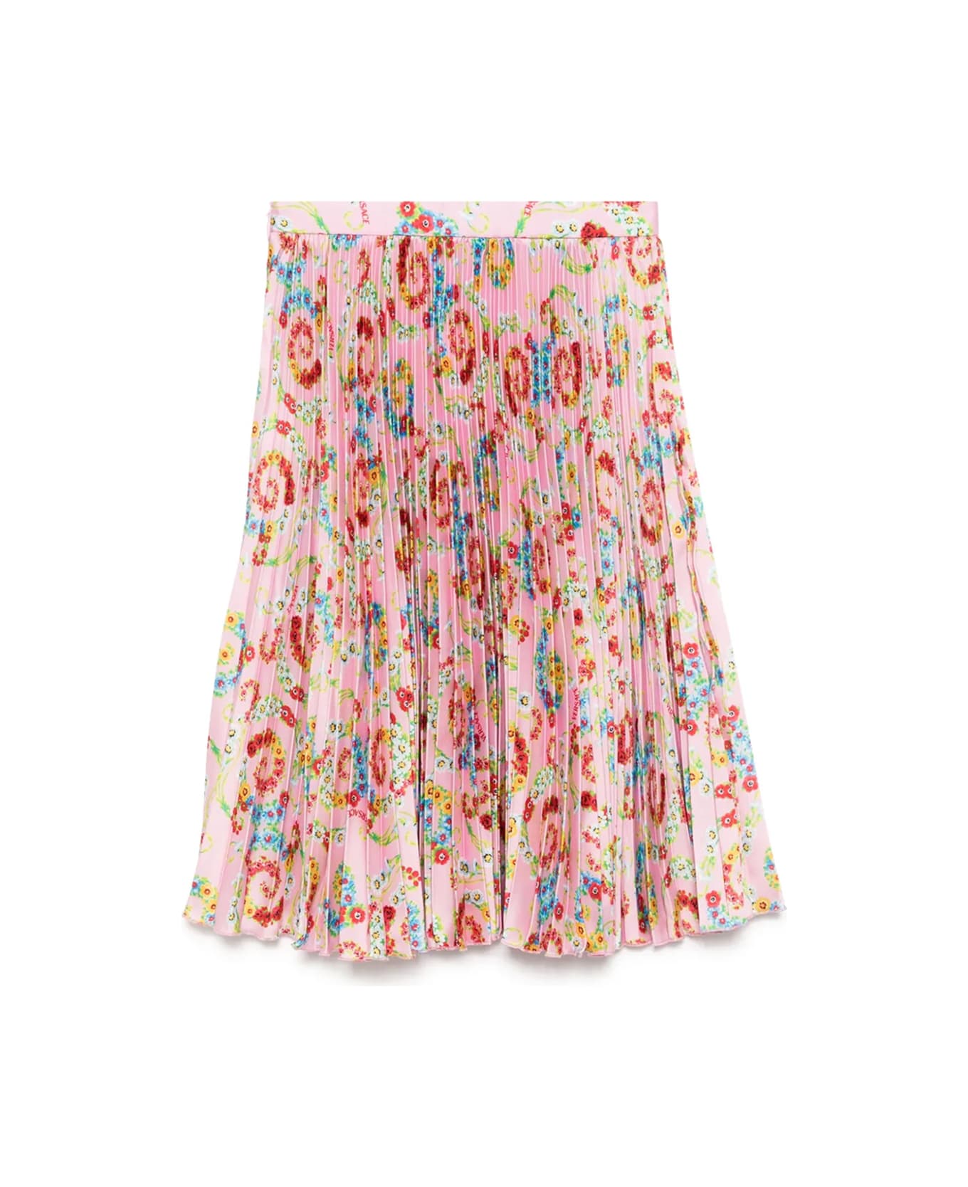 Versace Pleated Flower Skirt - Multicolor