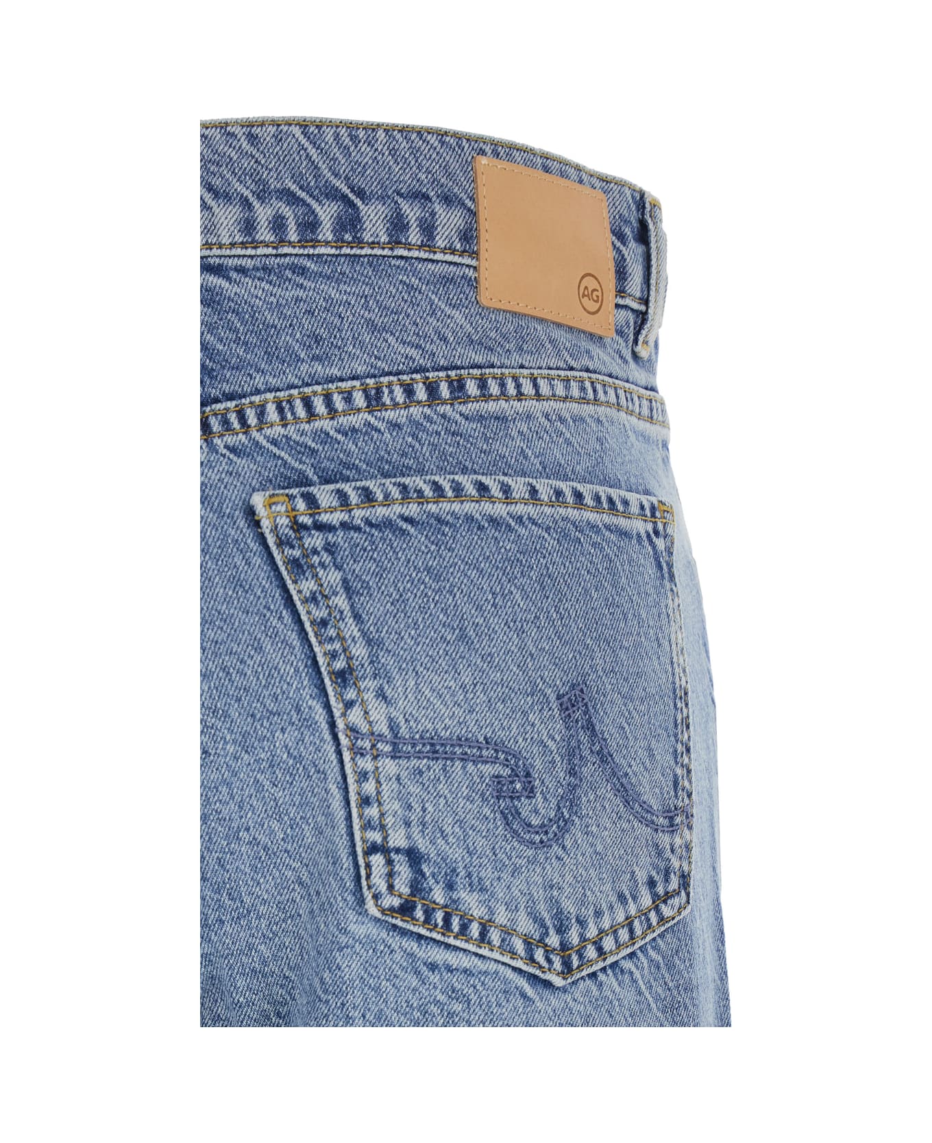 AG Jeans 
padua
 Blue Flared Jeans With Logo Patch On The Rear In Denim Woman - Blu