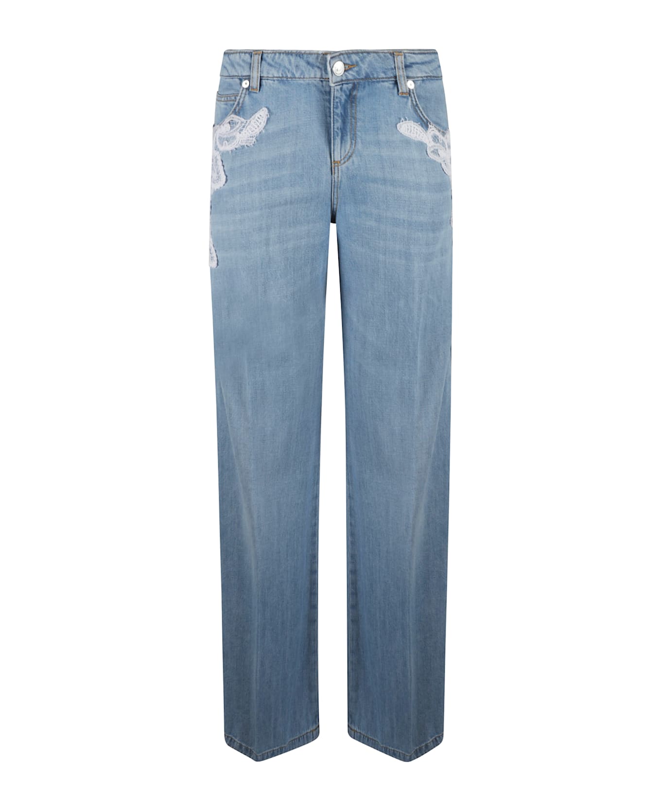Ermanno Scervino 5 Pockets Embroidered Jeans - Denim
