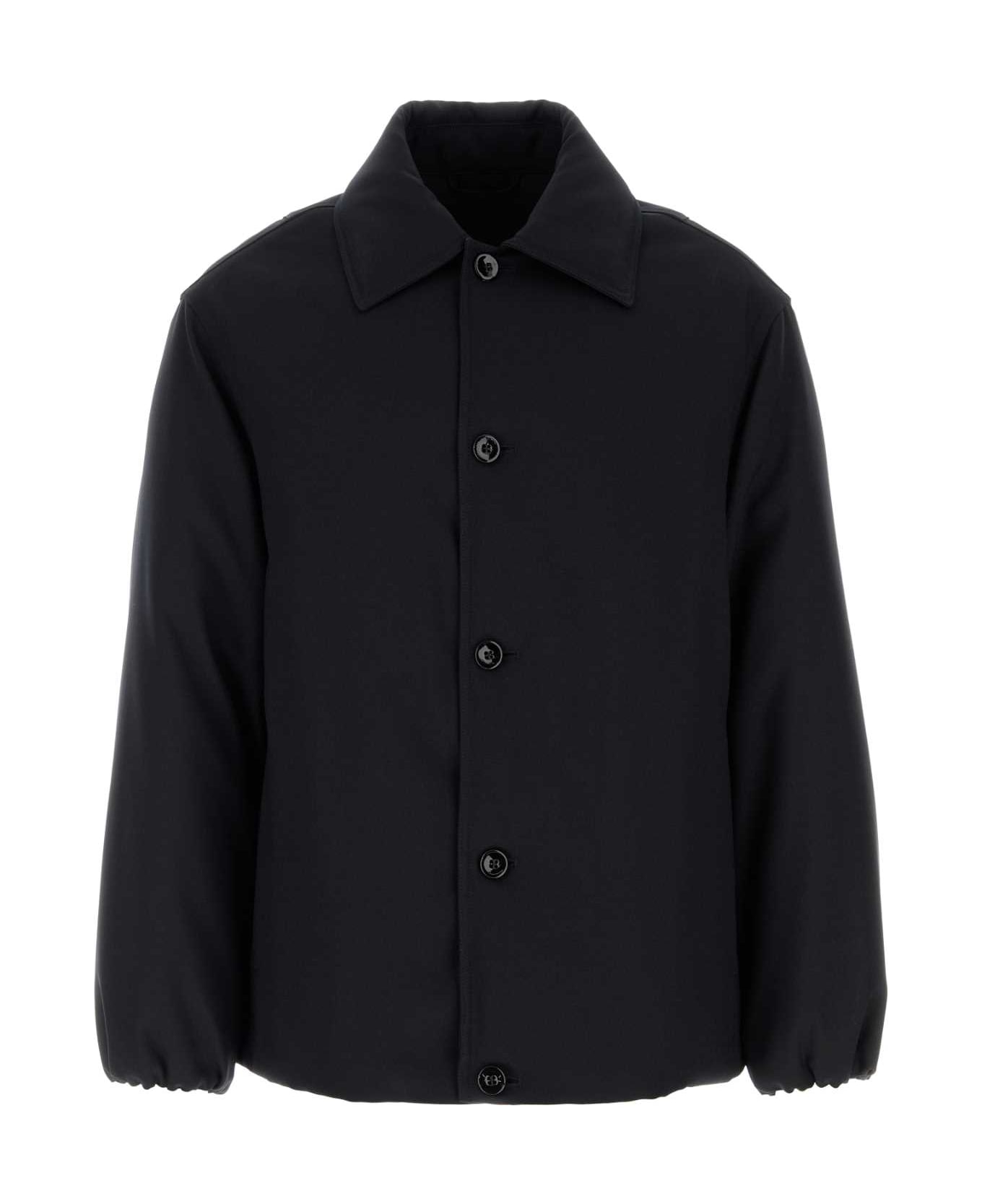 Jil Sander Black Polyester Padded Jacket - MIDNIGHT