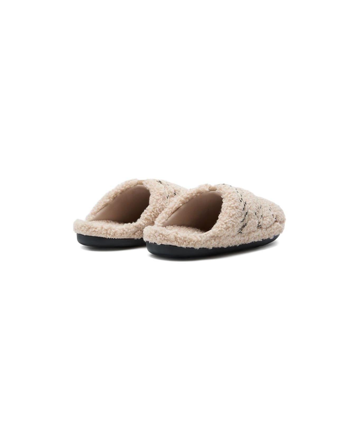 Moon Boot Teddy Slippers - Beige