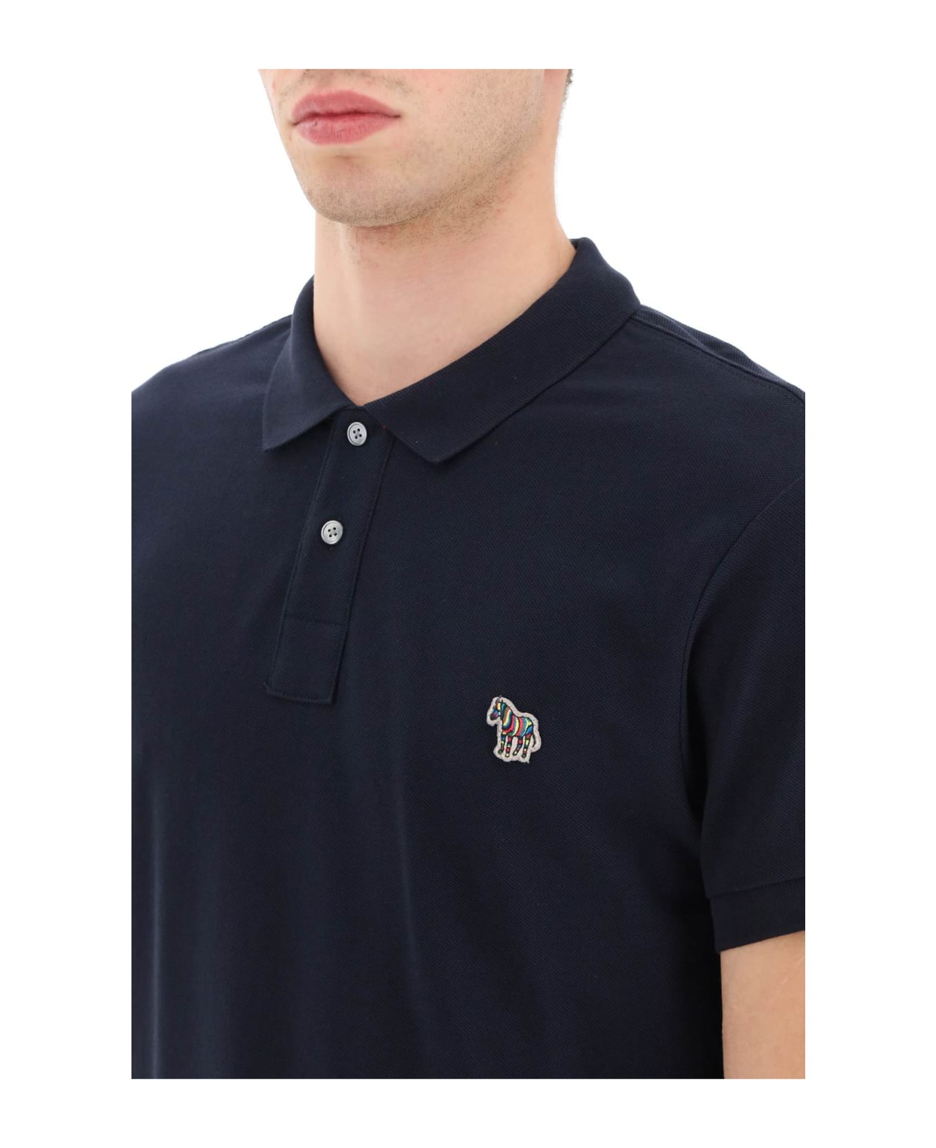 PS by Paul Smith Slim Fit Polo Shirt In Organic Cotton - VERY DARK NAVY (Blue)