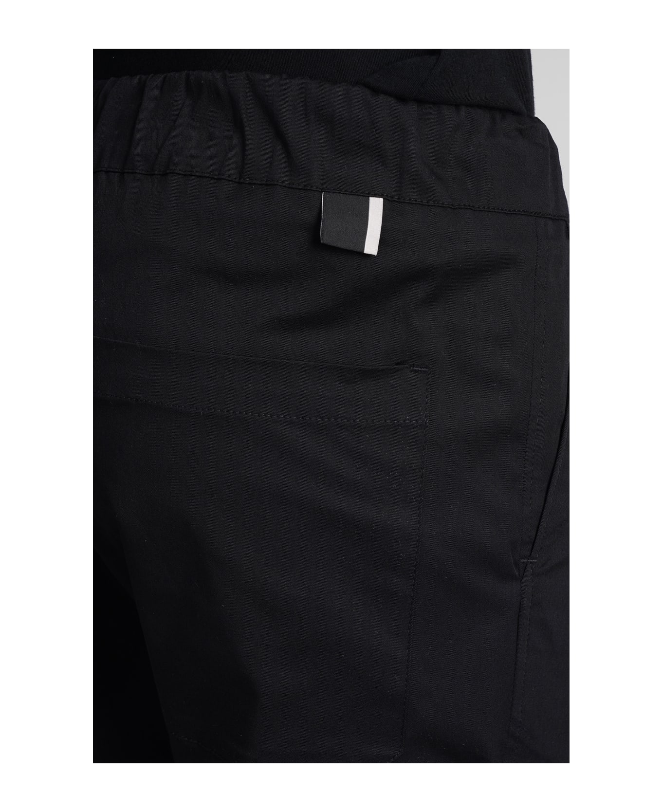 Low Brand Seul Work Pants In Black Cotton - black ボトムス