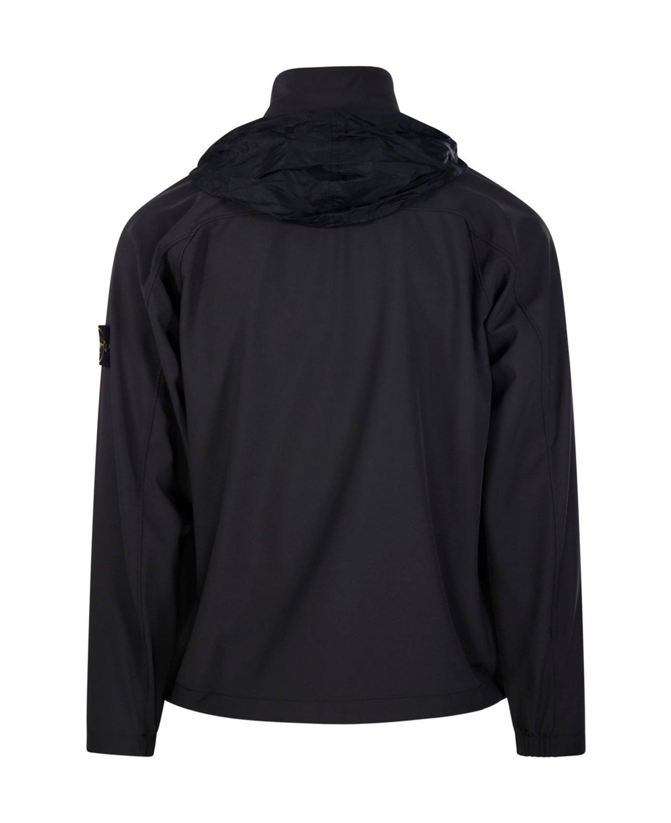 Stone Island High-neck Zipped Jacket - Antracite
