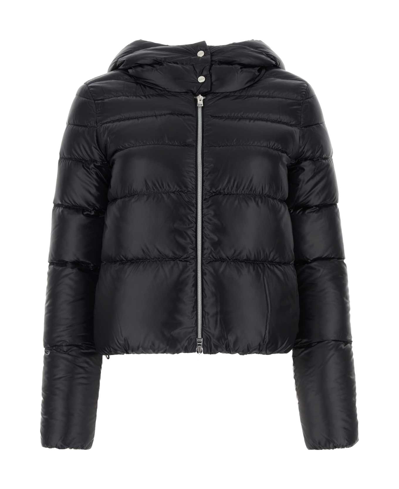 ブルゾン HERNO SS25 Black nylon jacket (GA00013DL12827 9300) Herno Black Nylon Jacket | italist