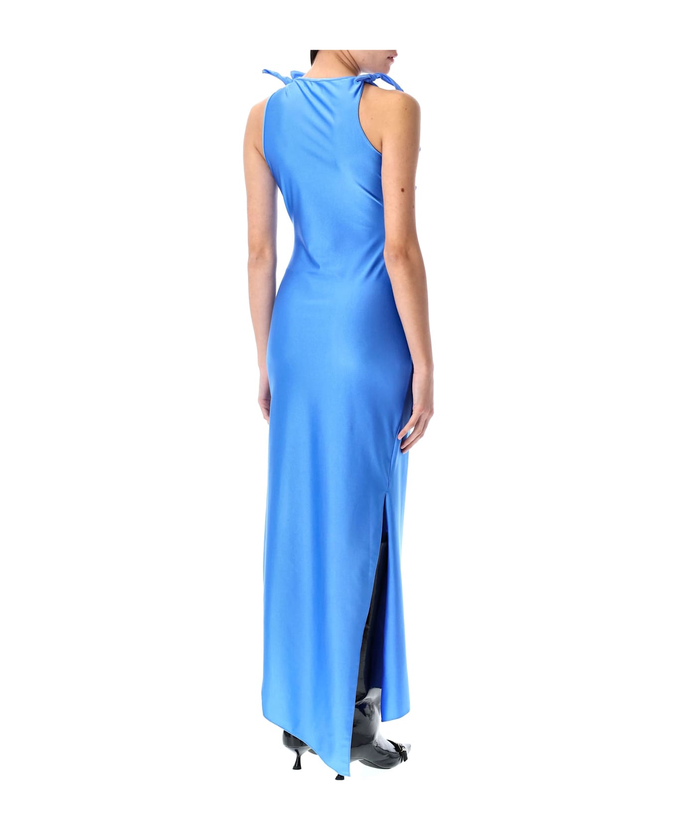 Coperni Asymmetric Flower Gown - ISOLA BLUE