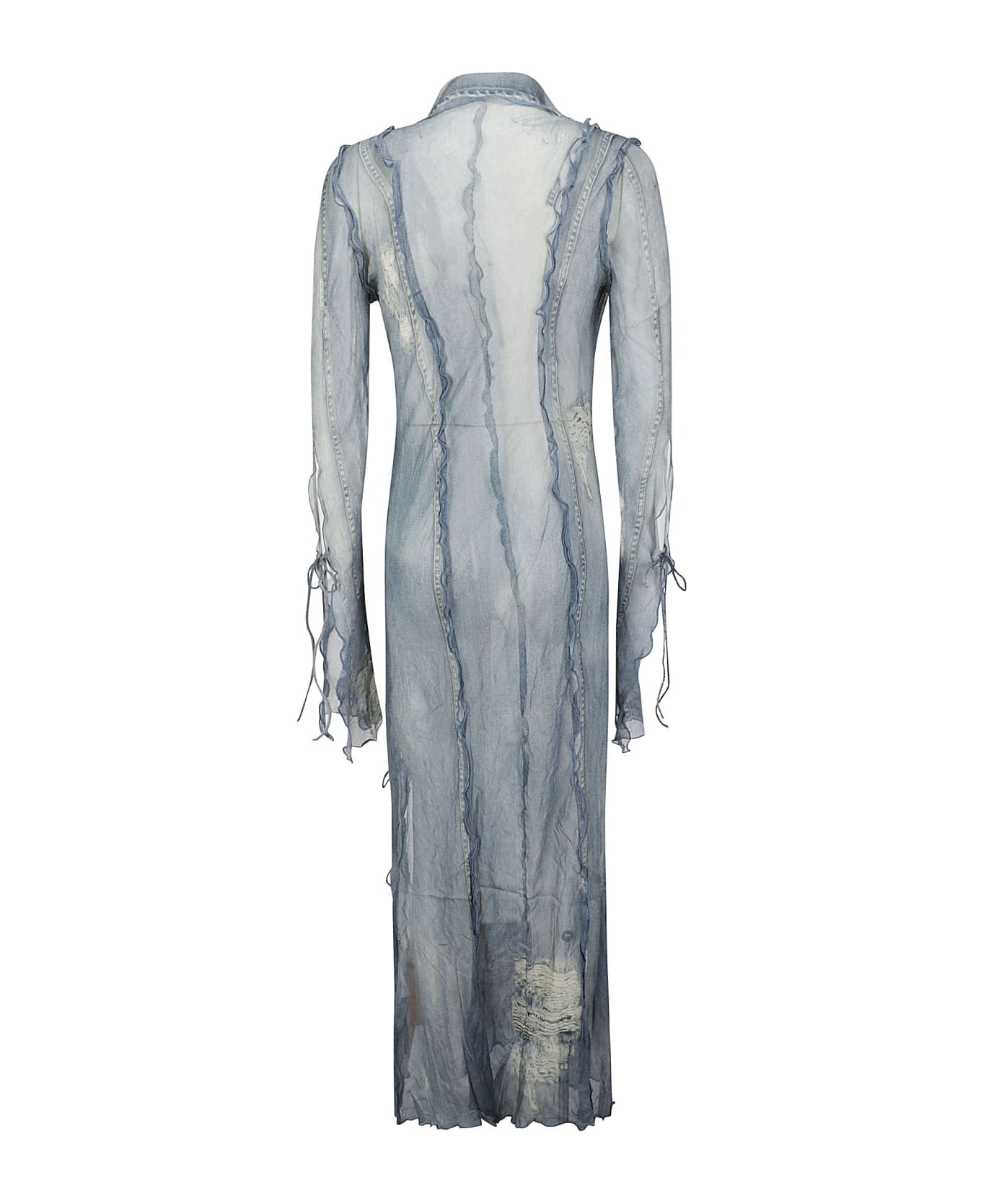 Acne Studios Fluid Print Dress - DENIM BLUE