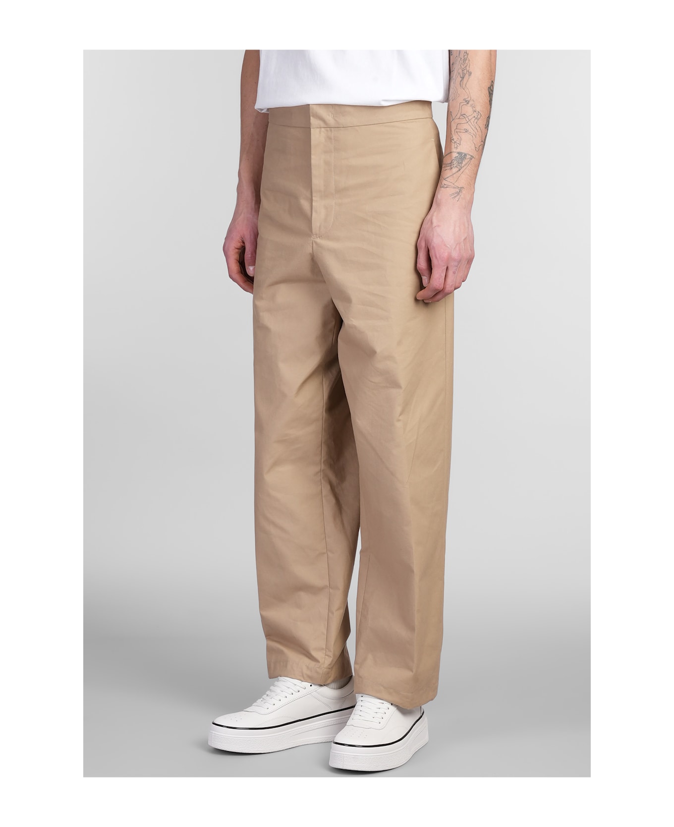 Jil Sander Pants In Beige Cotton - beige