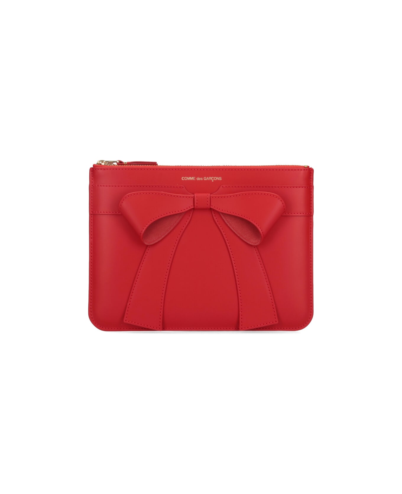 Comme des Garçons Wallet "big Bow" Pouch - Red