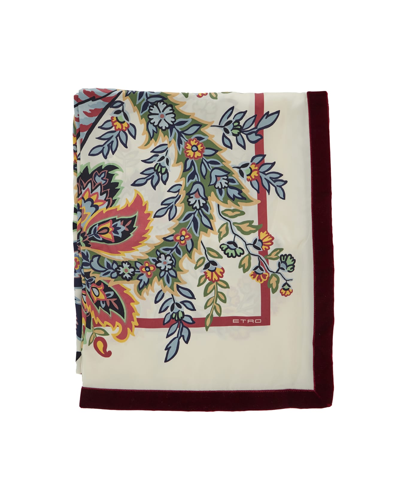 Etro Scarf With Floreal Motif In Silk - Multicolor
