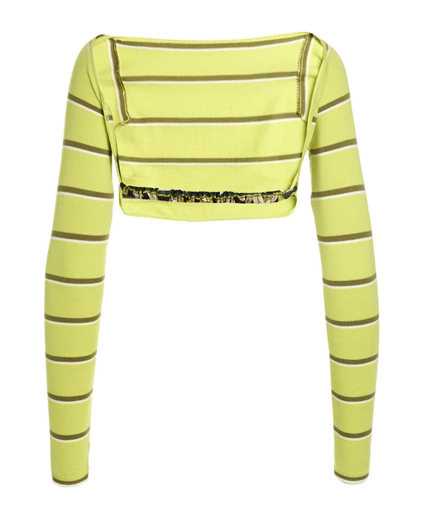 Pucci Cut-out Cropped Sweater - Green ニットウェア