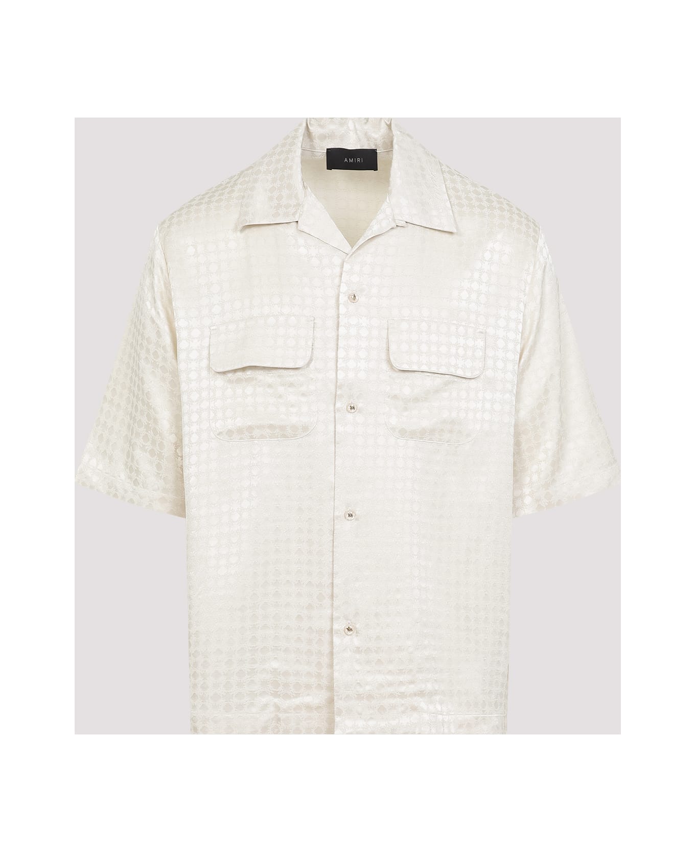 AMIRI Quad Jacquard Camp Shirt - Alabaster