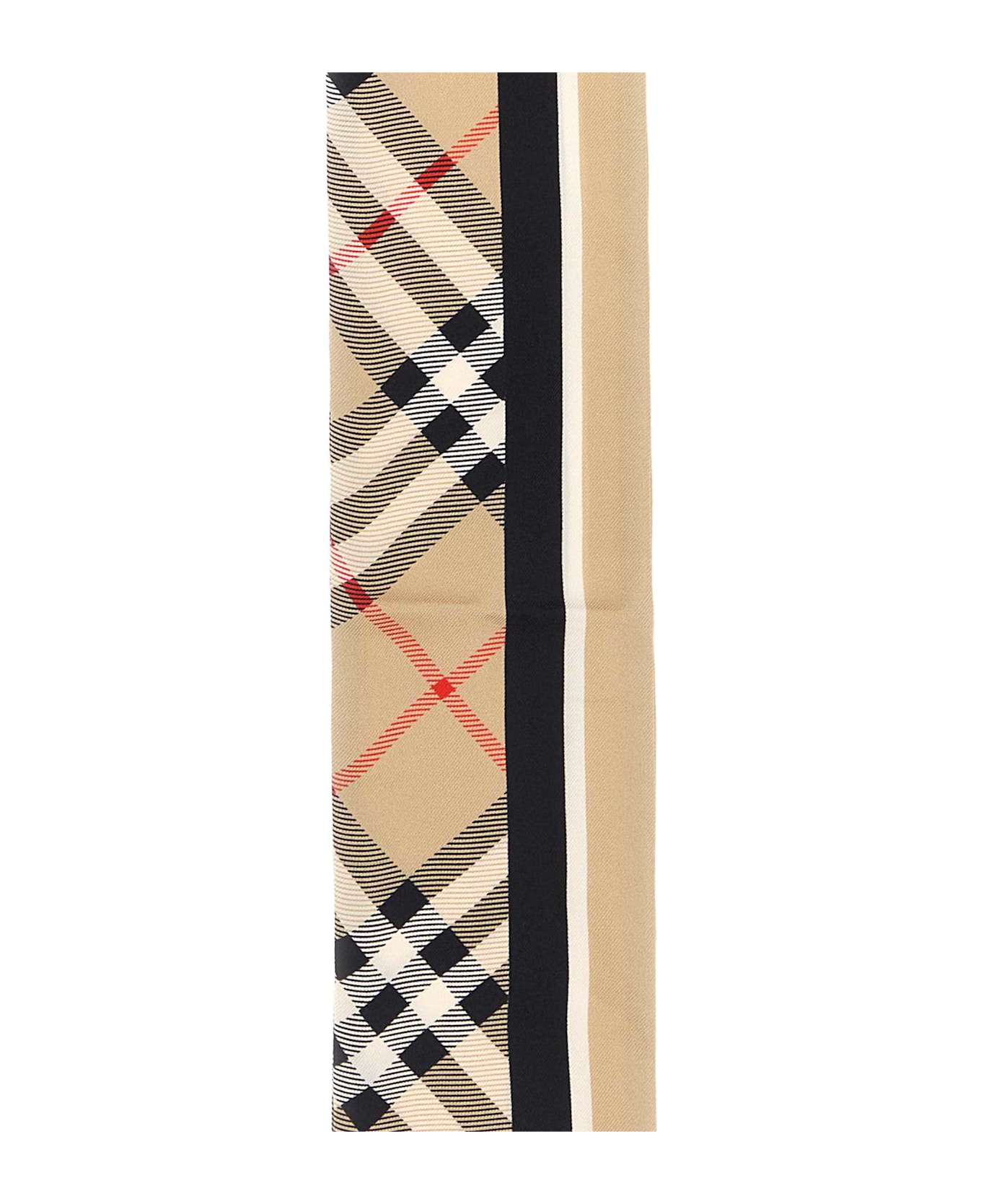 Burberry Embroidered Silk Foulard - SAND