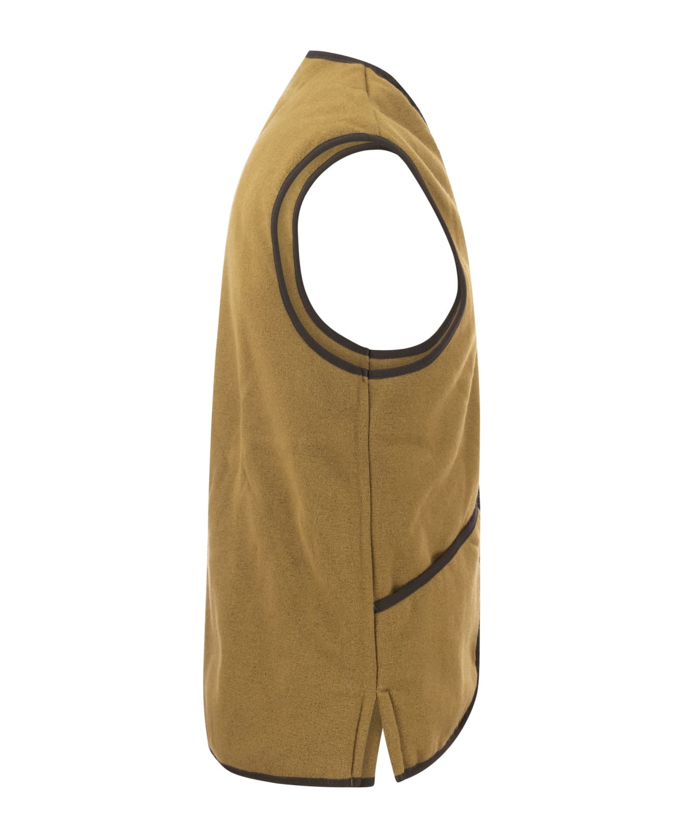 Barbour Reversible Fleece Vest - Camel
