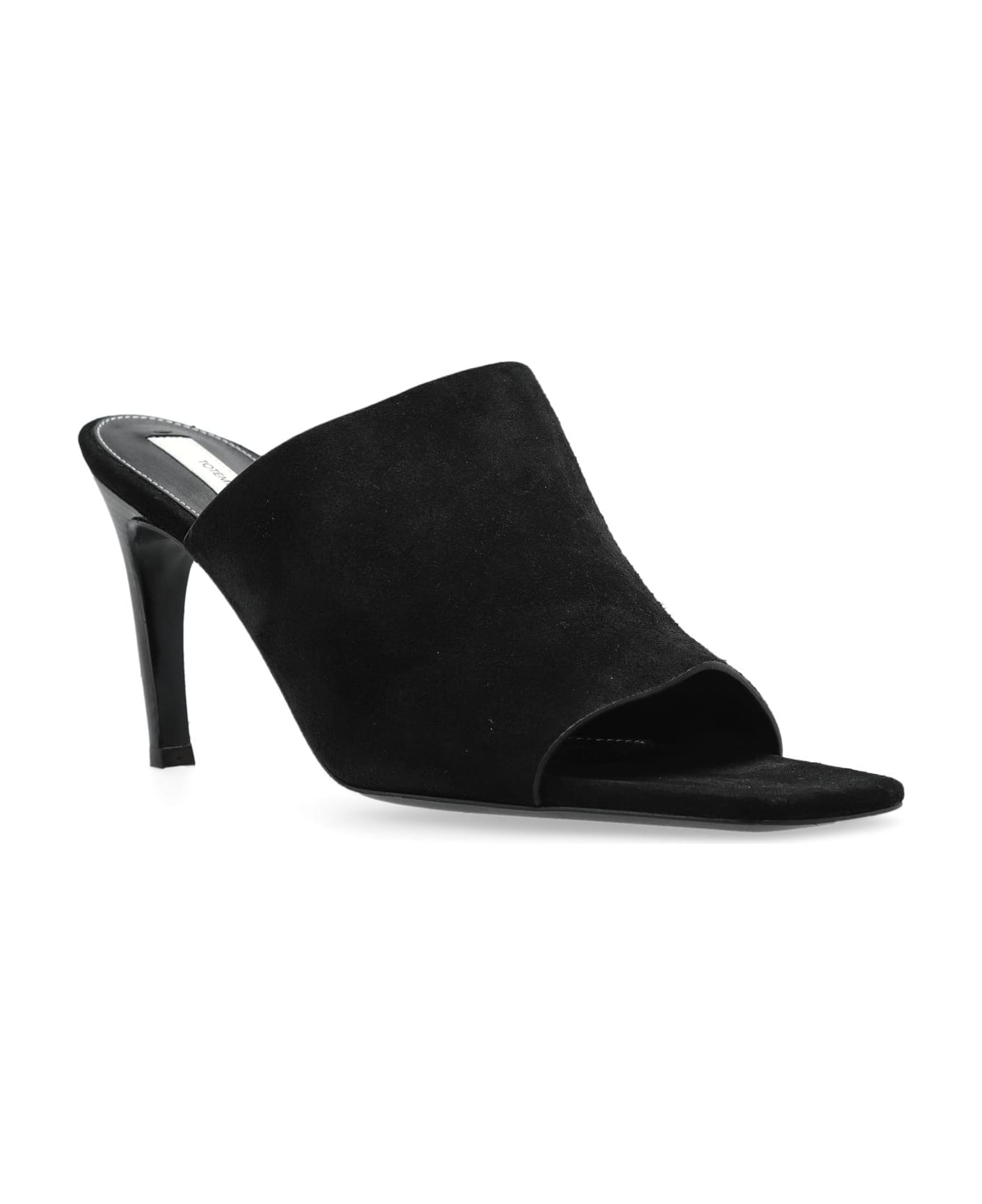 Totême Toteme Suede Heeled Mules - Black