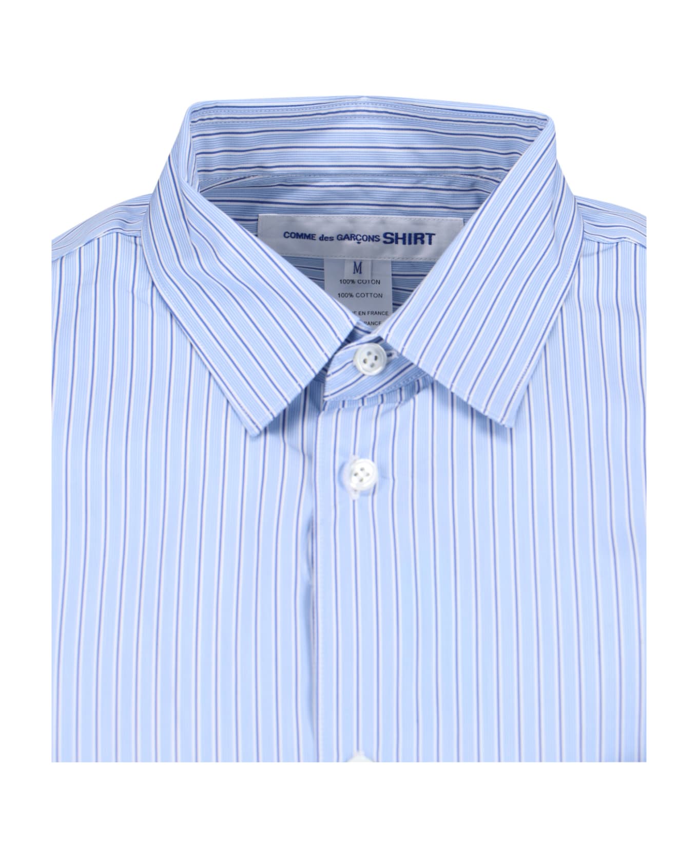 Comme des Garçons Striped Shirt - Light Blue シャツ