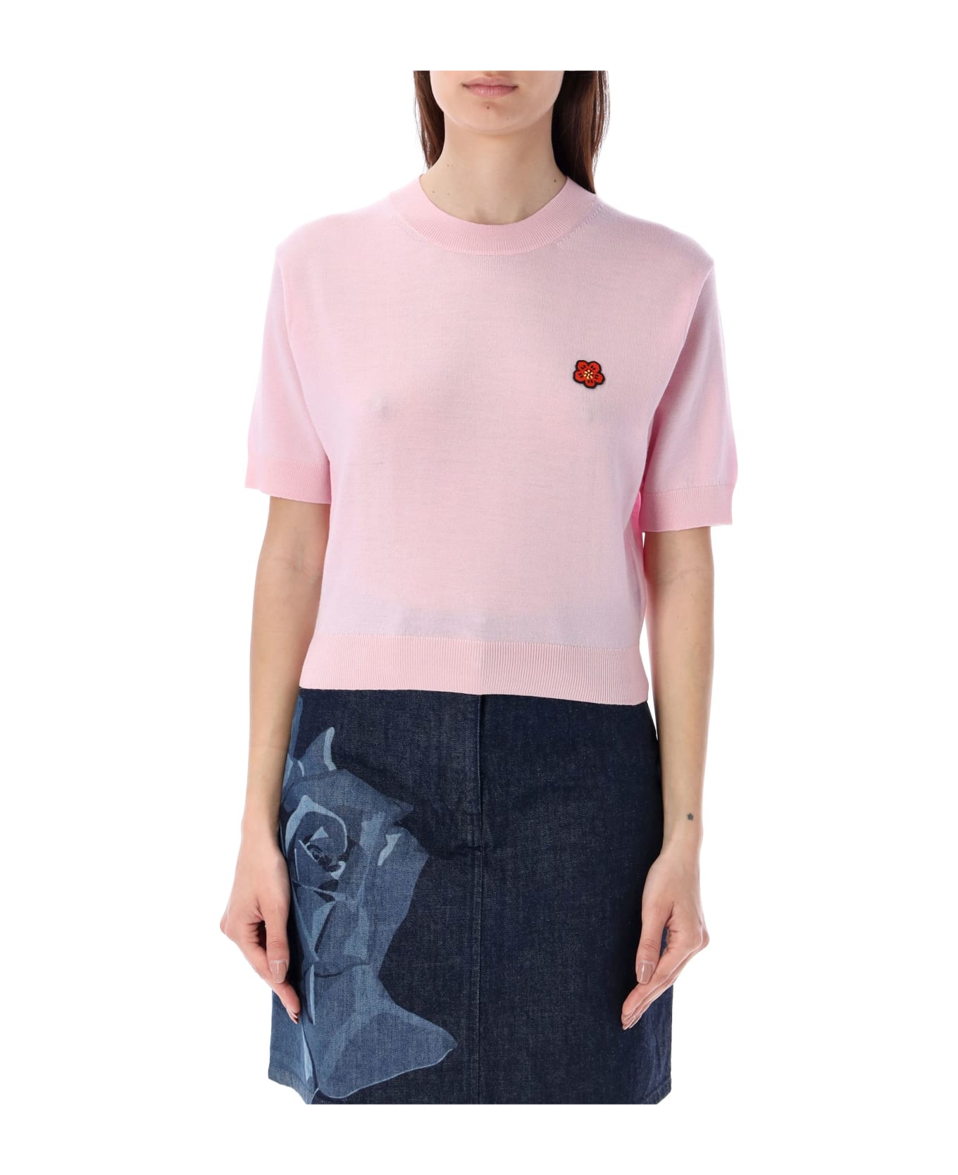 Kenzo Boke Crest Short Sleeve Jumper - FADED PINK Tシャツ