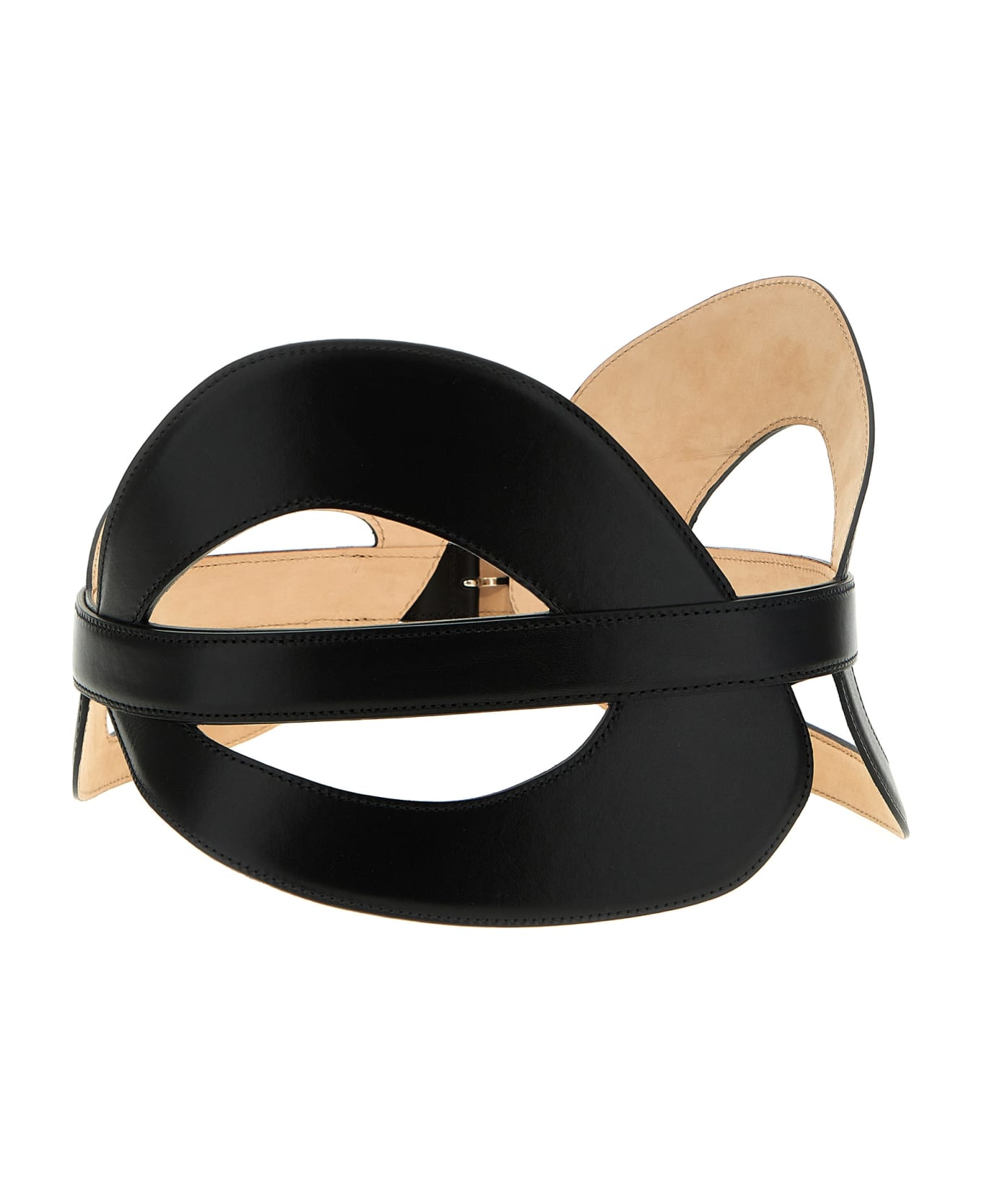 Alexander McQueen 'curved' Belt - Black  