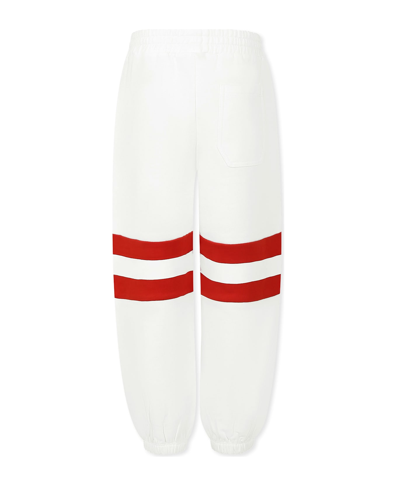 Stella McCartney Kids White Trousers For Boy With Logo - White