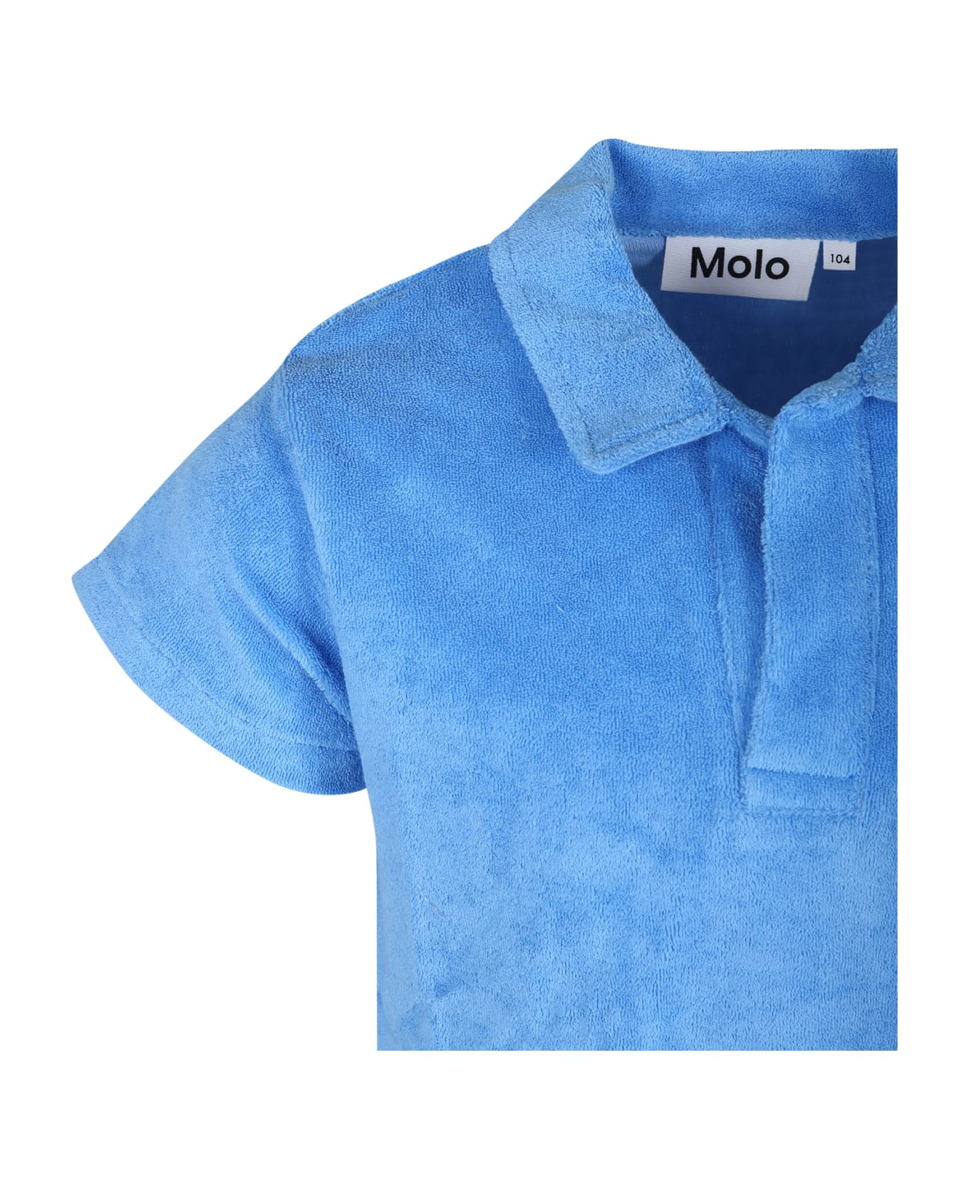 Molo Light Blue Polo Shirt For Girl - Light Blue