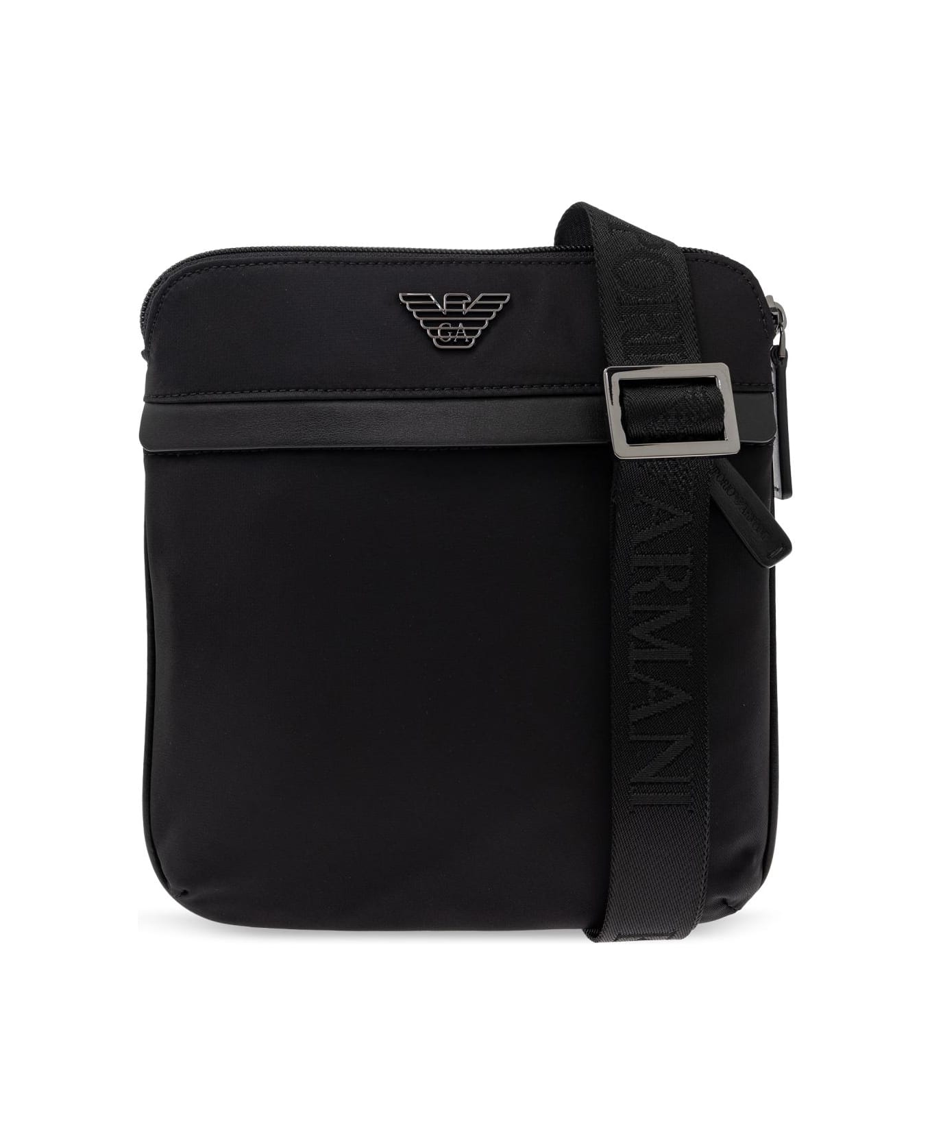 Emporio Armani Shoulder Bag With Logo - Black