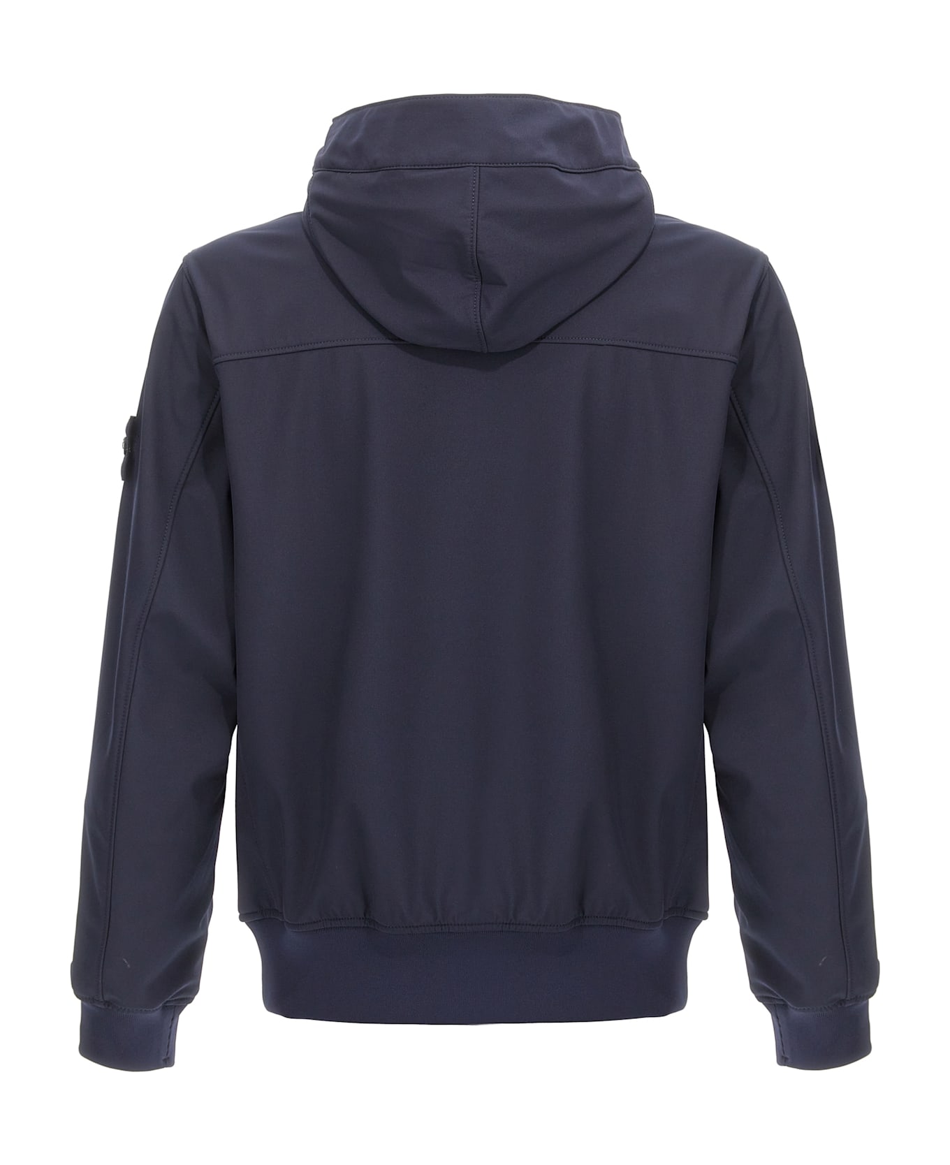 Stone Island Jacket With Logo - Black