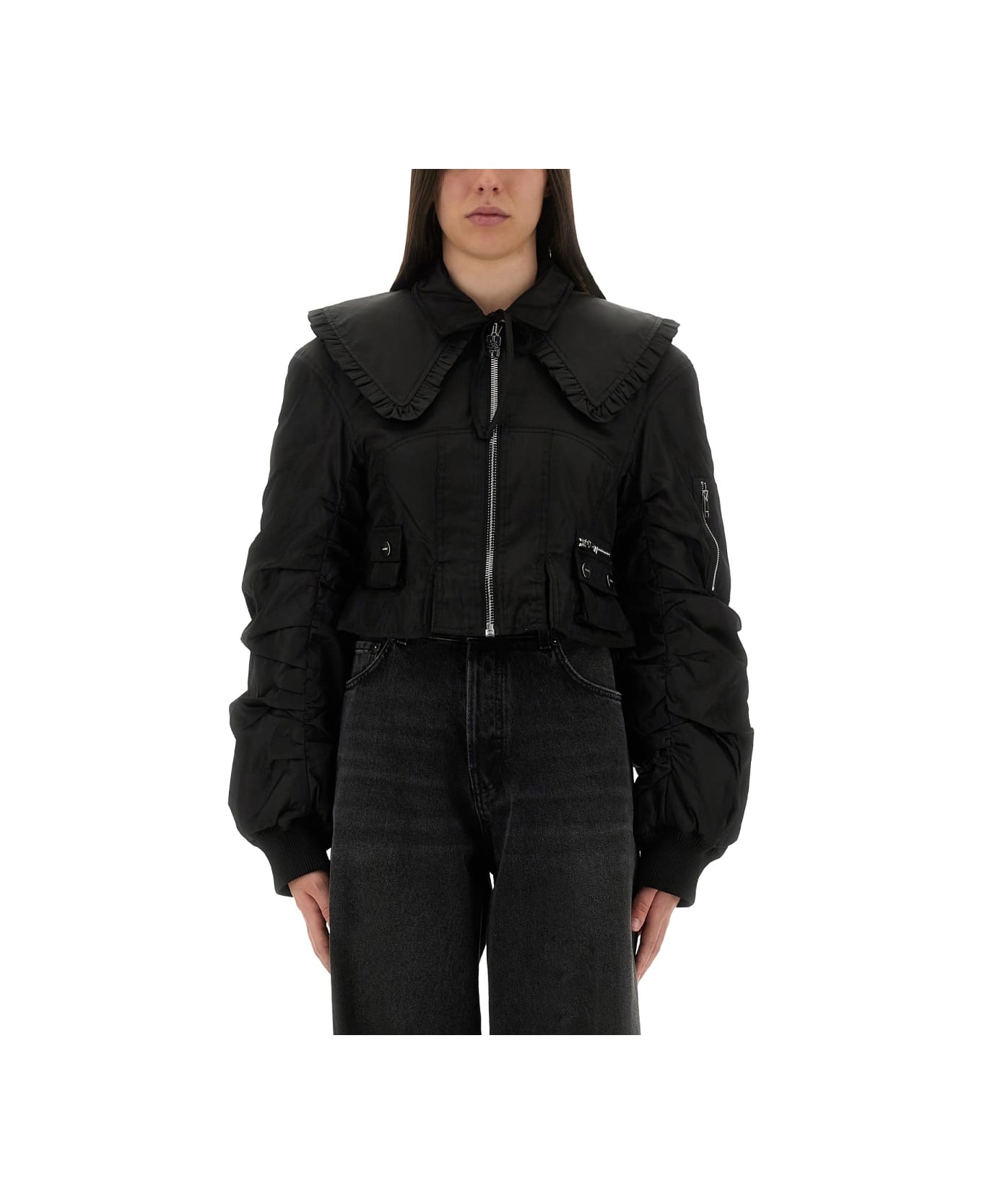 Ganni Nylon Fitted Jacket | italist