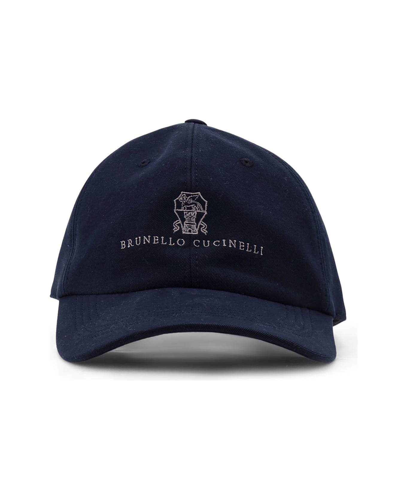 Brunello Cucinelli Cotton Baseball Hat - NAVY GRIGIO MEDIO