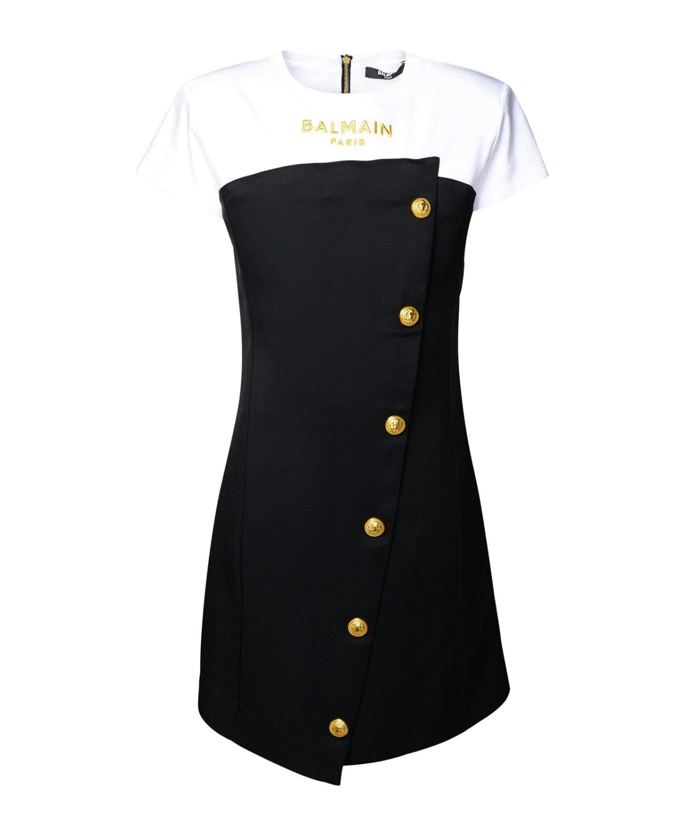 Balmain Button Embellished Two Toned Dress - Nero ワンピース＆ドレス