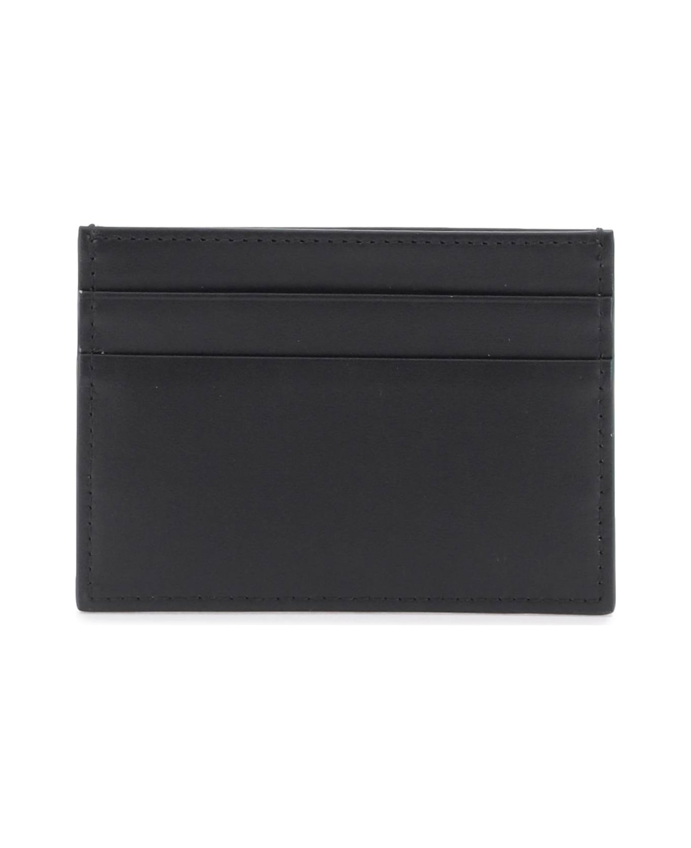 Dolce & Gabbana Leather Card Holder With Logo - black