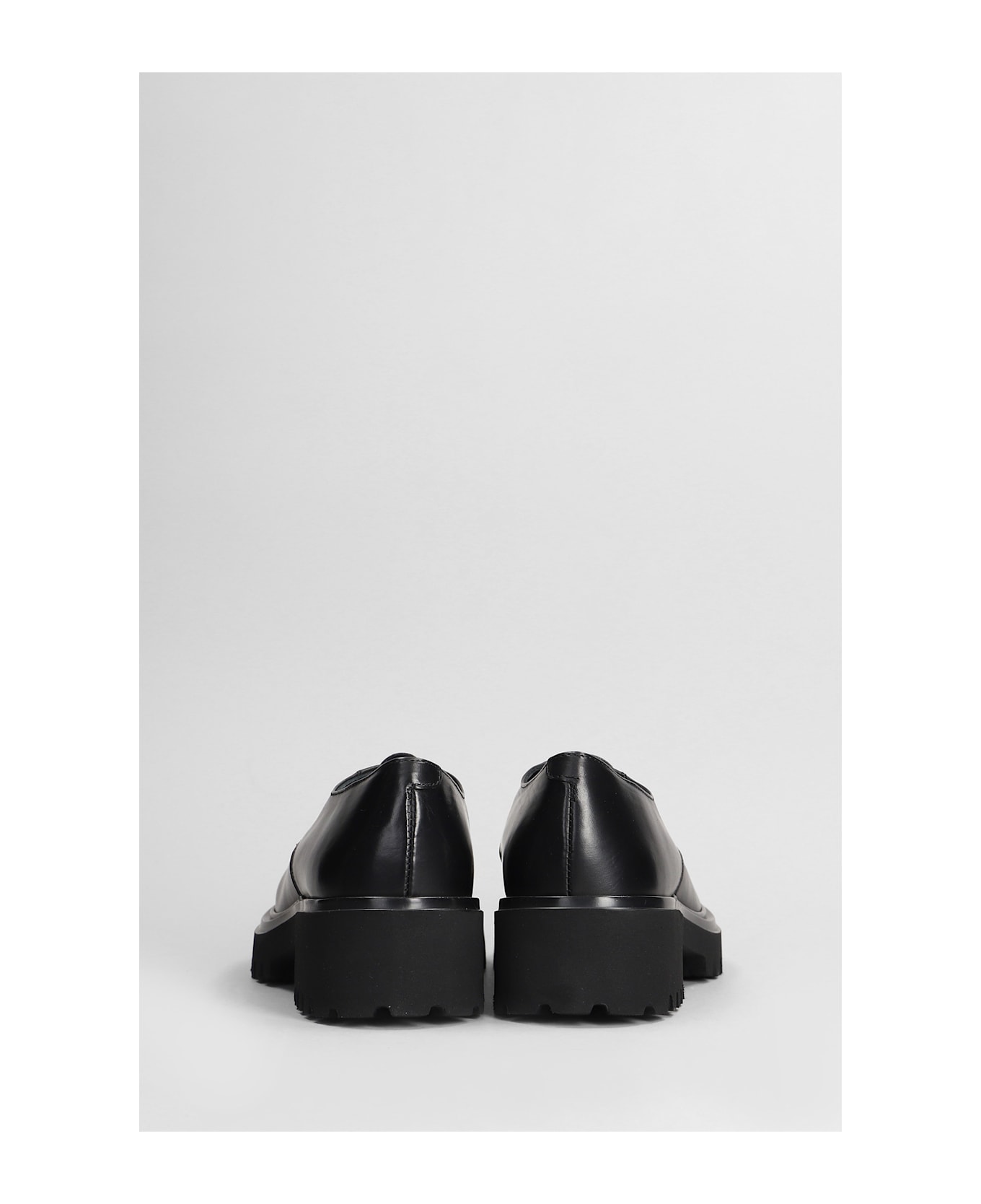 Julie Dee Lace Up Shoes In Black Leather - black