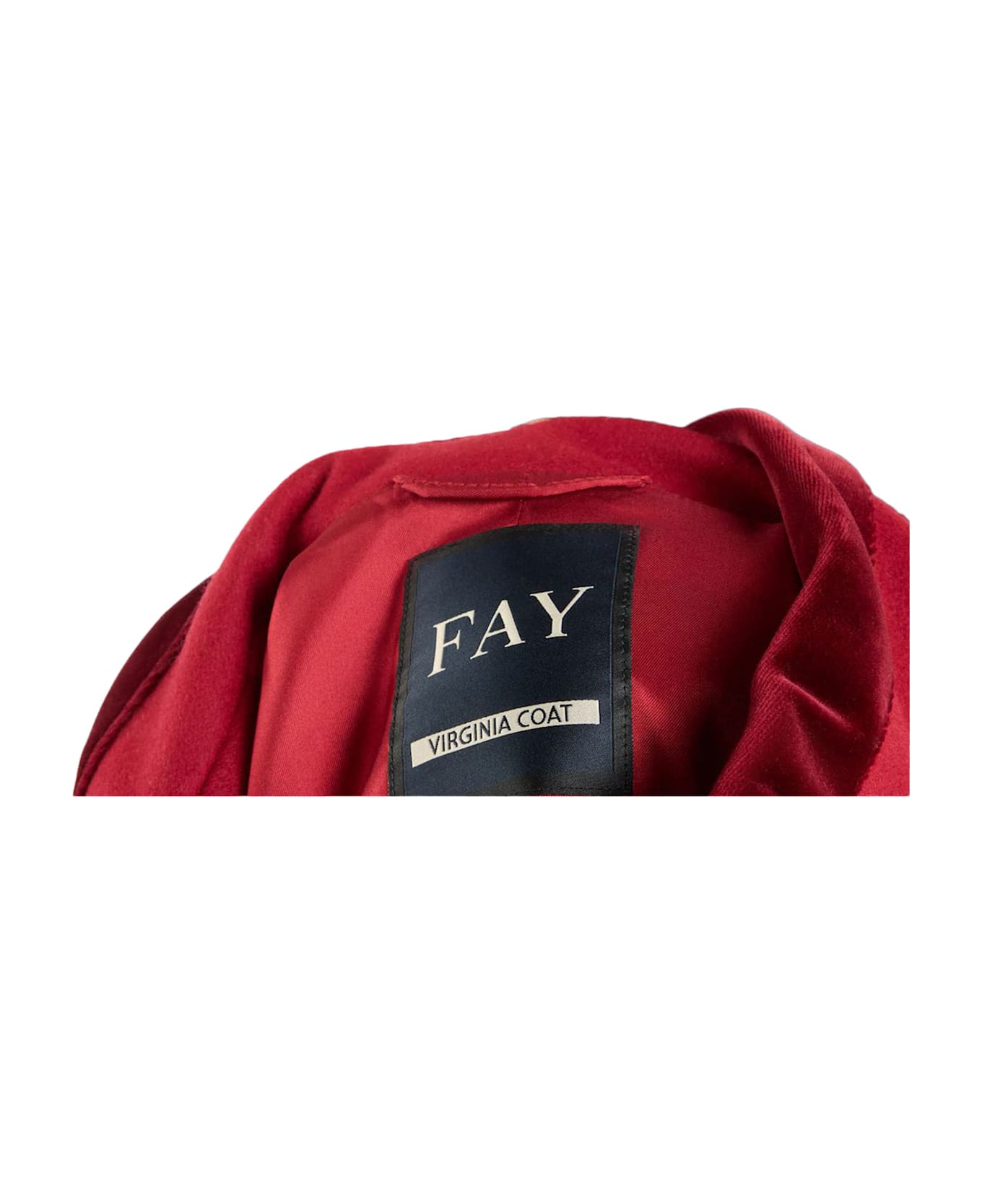 Fay Red Virgin Wool Blend Virginia Coat - Red