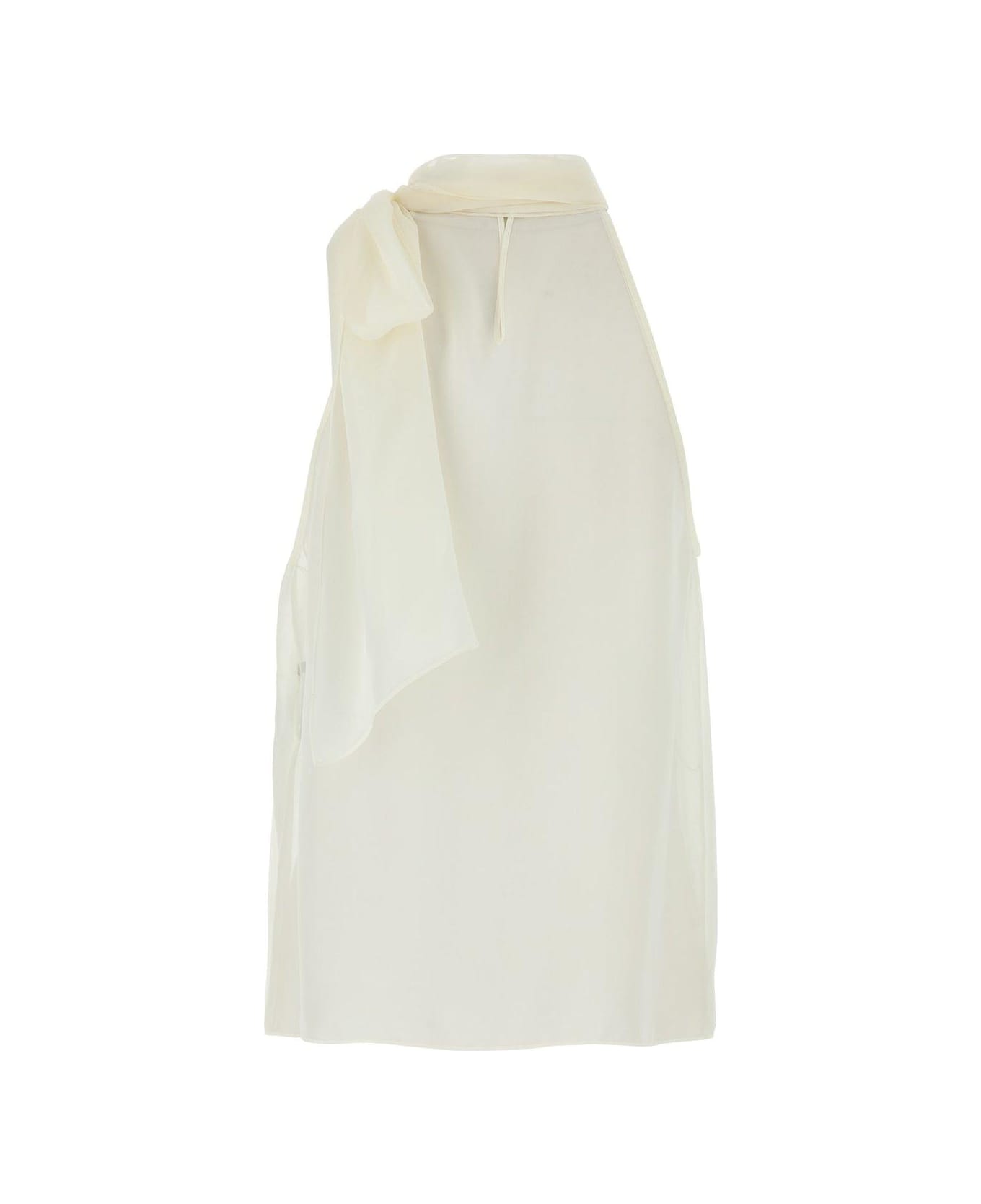 Tom Ford Sleeveless Lavalliere Blouse - White