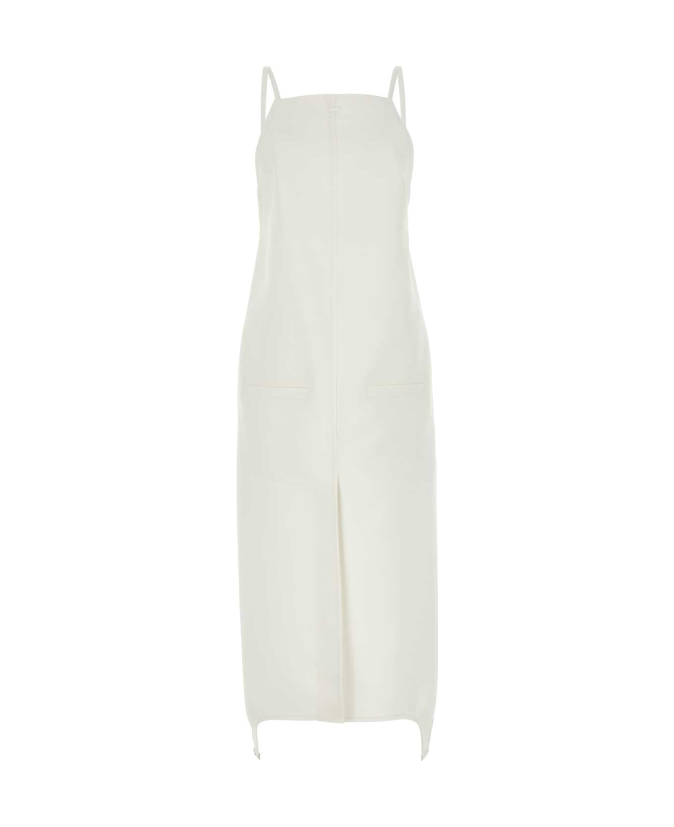 Courrèges White Twill Dress - 0001