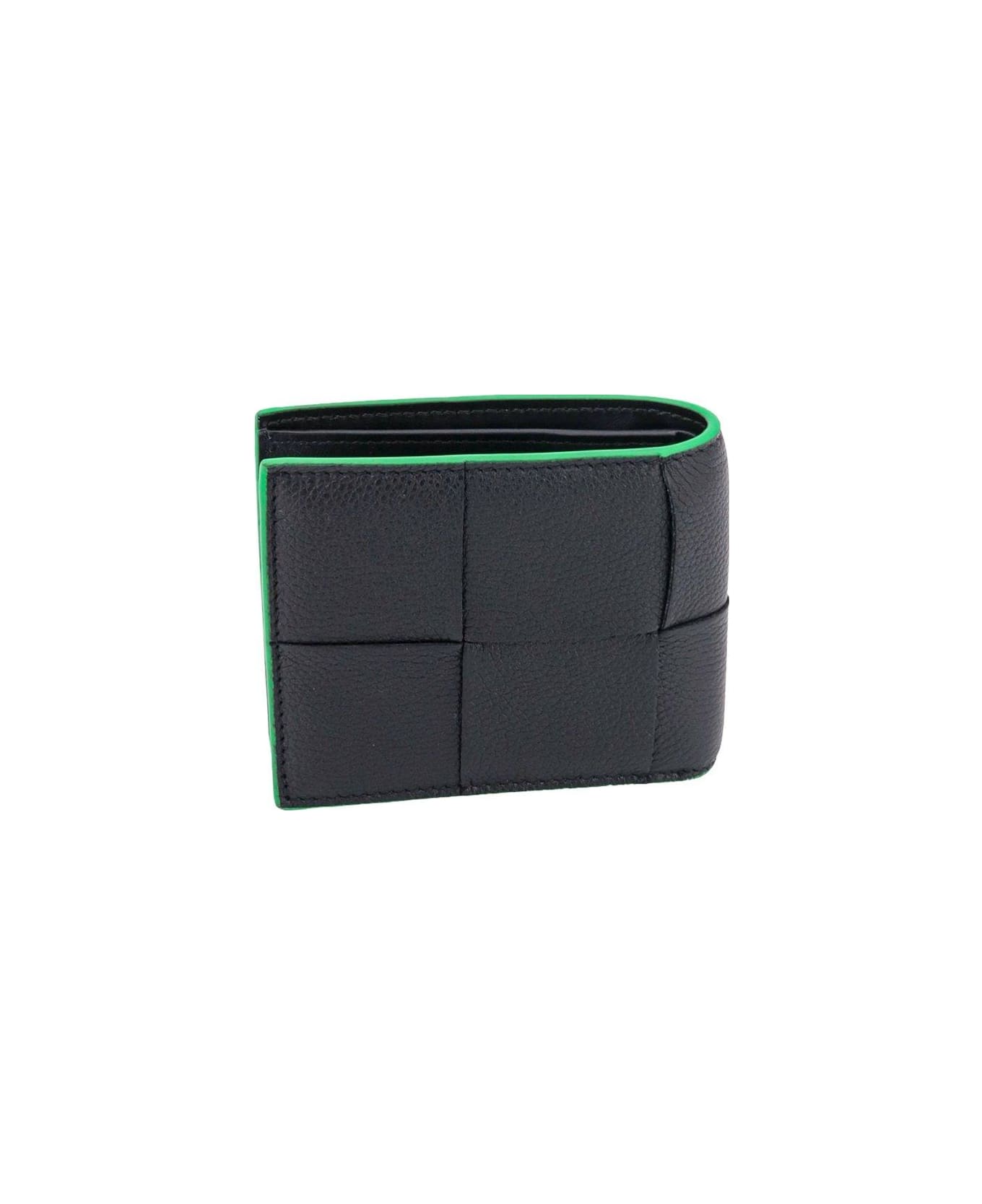 Bottega Veneta Cassette Bi-fold Wallet - BLACK