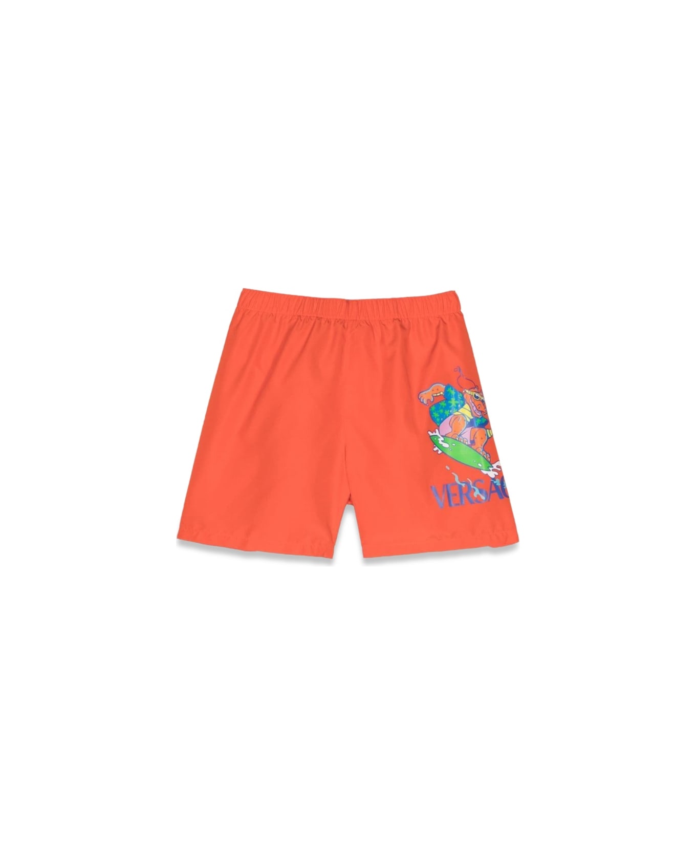 Versace Swim Short Holiday Print - ORANGE