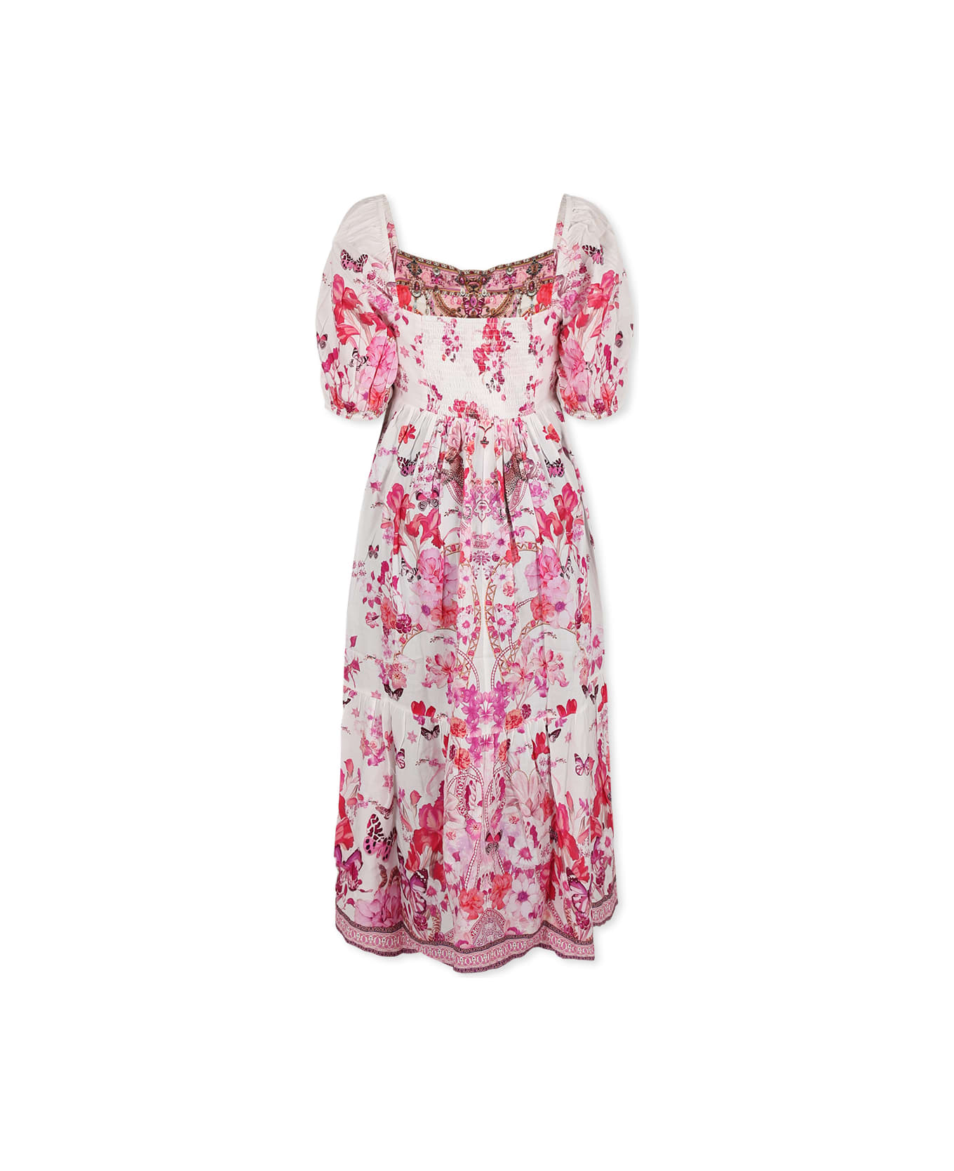 Camilla Pink Dress For Girl With Floral Print - Pink
