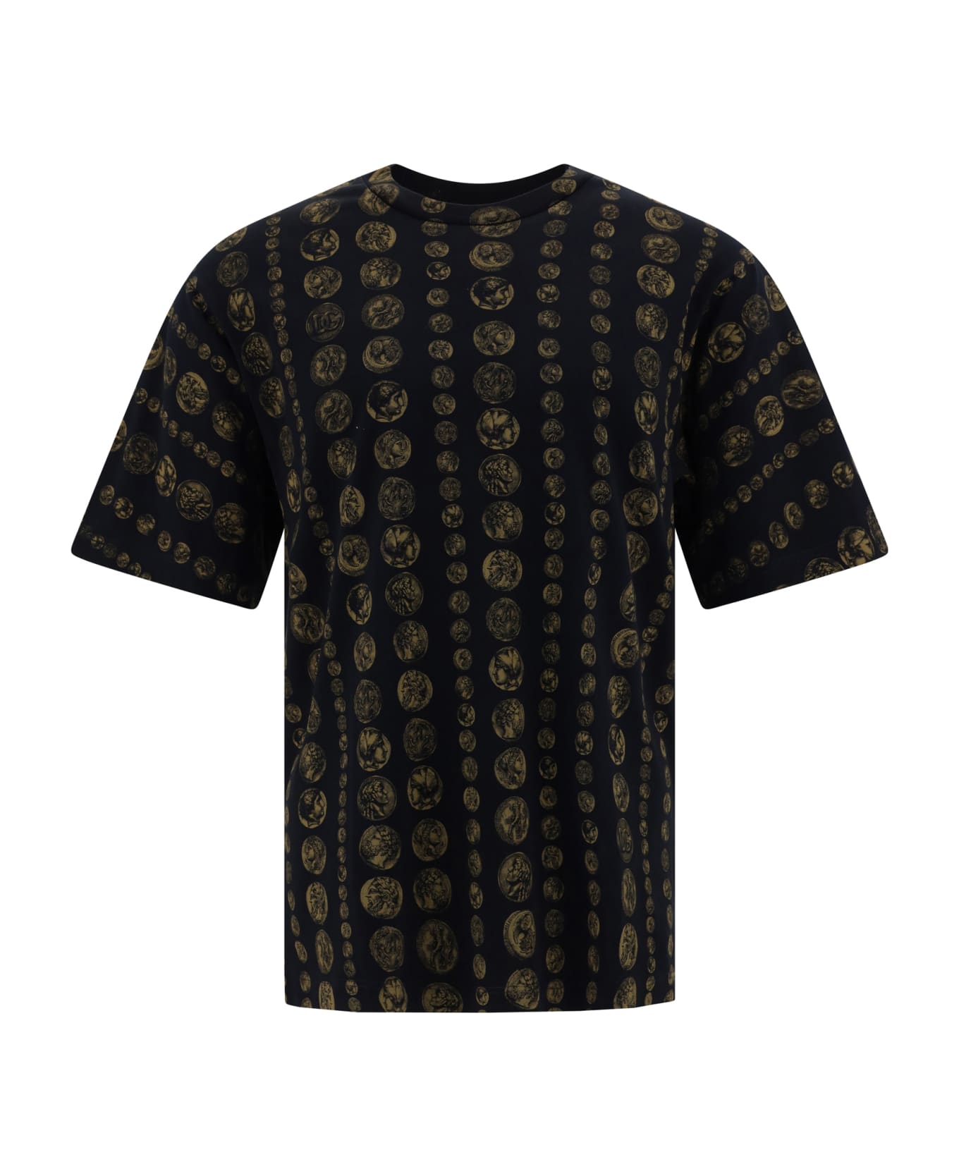 Dolce & Gabbana Allover Coins Print T-shirt - Monete F.do Nero シャツ