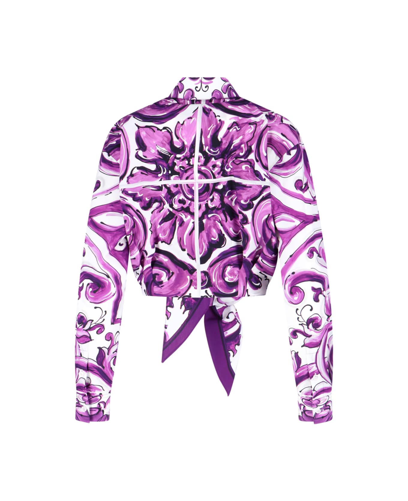 Dolce 
Gabbana 
maiolica
 Crop Shirt - Purple
