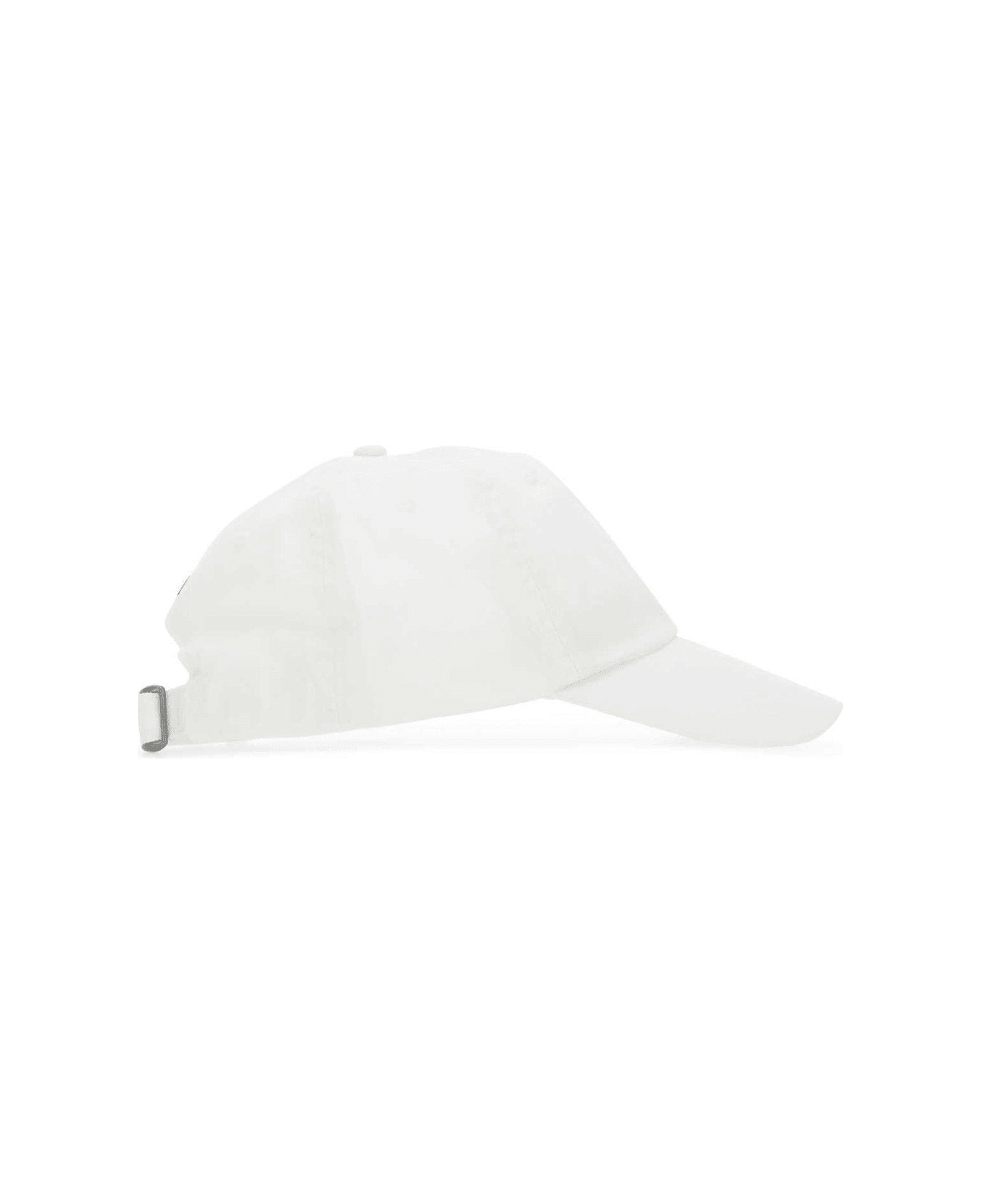Ralph Lauren Logo Embroidered Curved Peak Baseball Cap - White