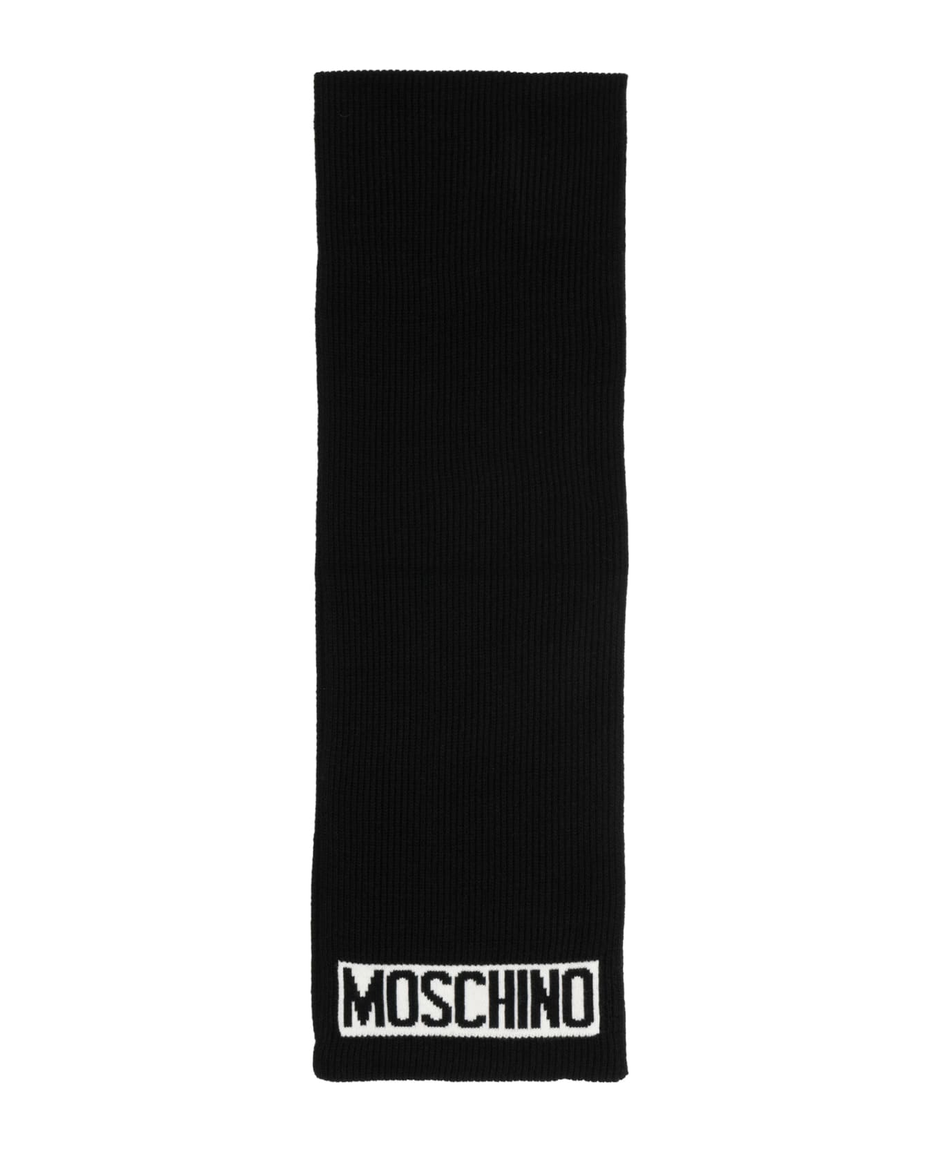 Moschino Wool Wool Scarf - Black