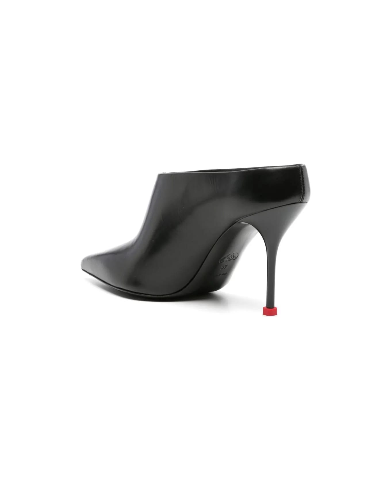 Alexander McQueen Sandals With Thorn Pattern In Black/carmine Red - Black
