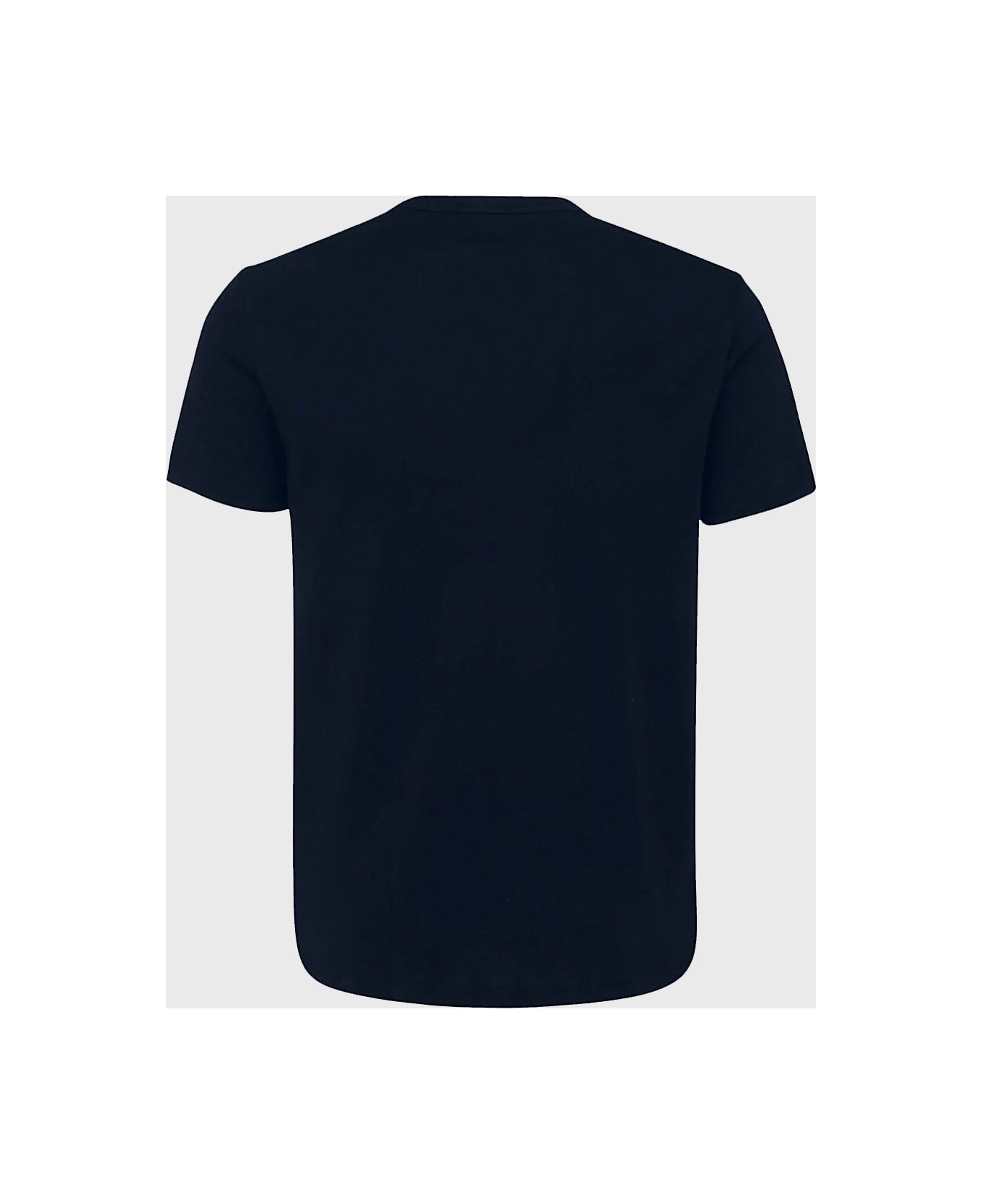 Tom Ford Navy Blue Cotton Blend T-shirt - Blue