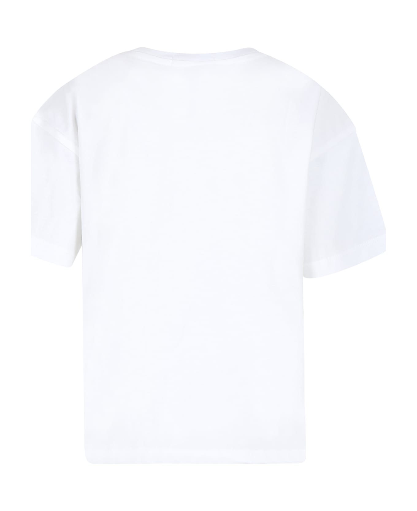 Calvin Klein White T-shirt For Girl With Logo - White
